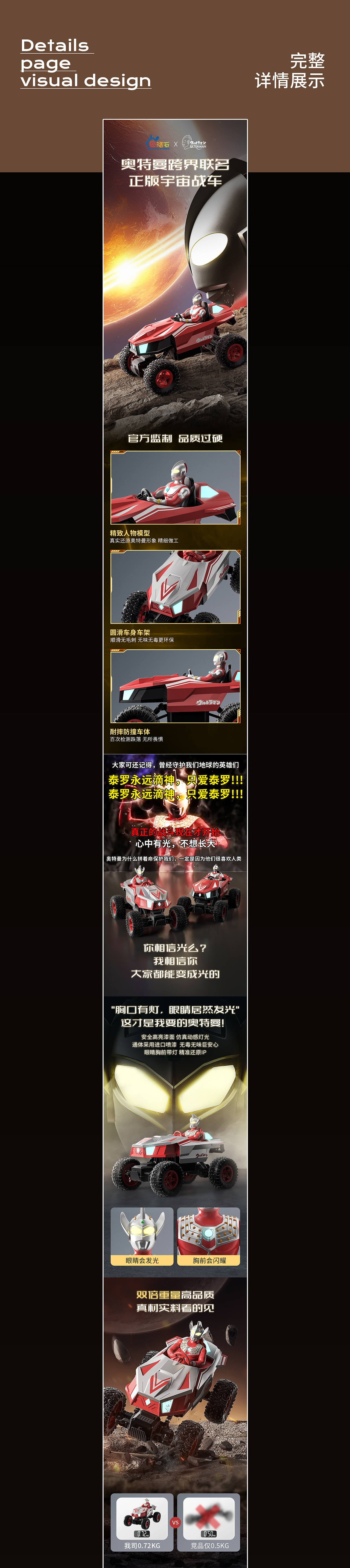 概念侧滑车/奥特曼攀爬车/扭变特技车详情页