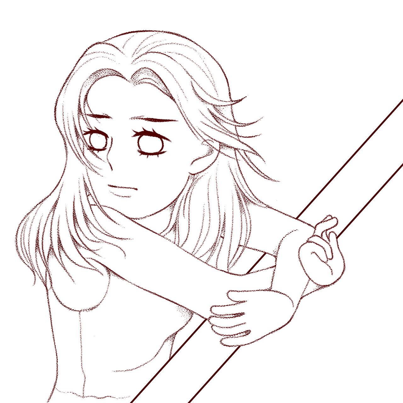 誓(附線稿) 【挑戰(zhàn)百變頭像 第二十五張】（圖ZMzQxMDYwNjM2） - 創(chuàng)作習作 - 站酷設計師冰藍茉莉原創(chuàng)素材 - 站酷ZCOOL