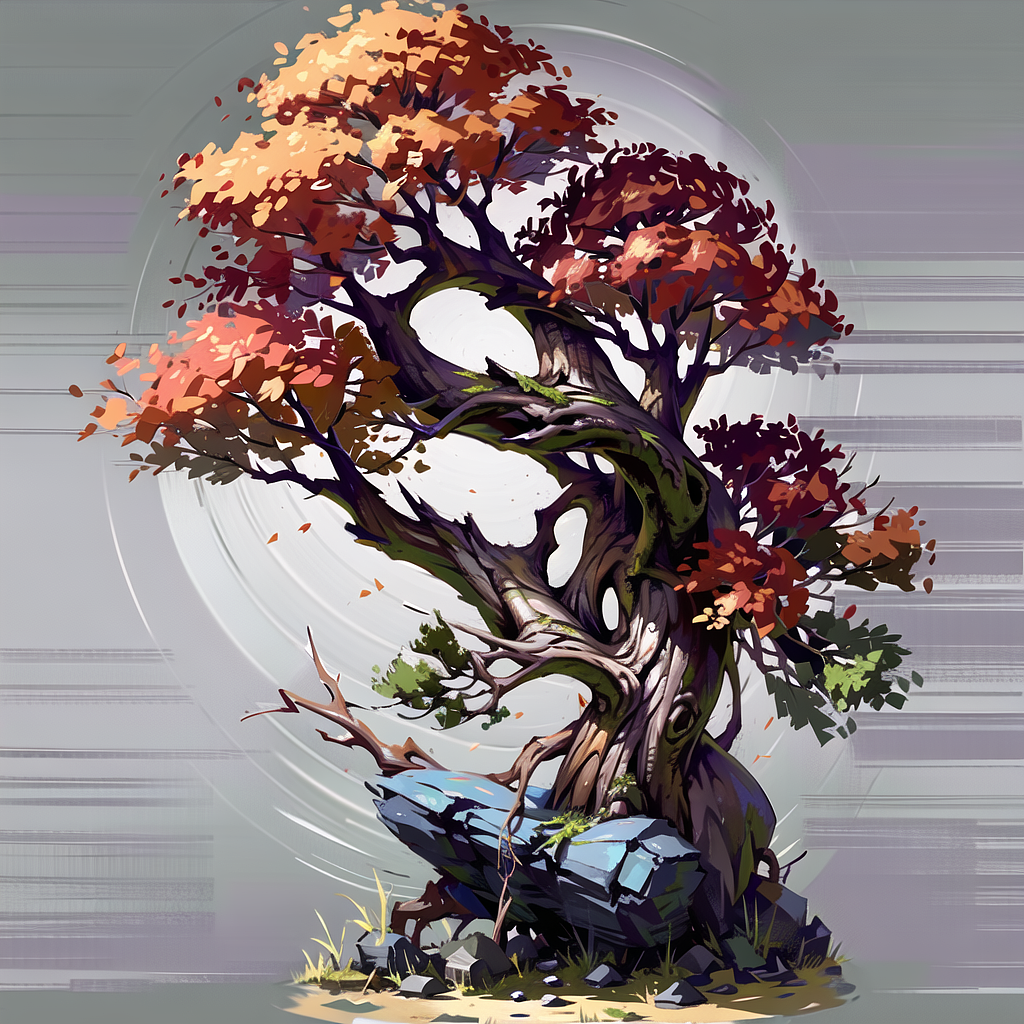 AI(SD)_风格化树木（图ZMzQ4NDk3NDcy） - 场景 - 站酷设计师ZH_N_原创素材 - 站酷ZCOOL