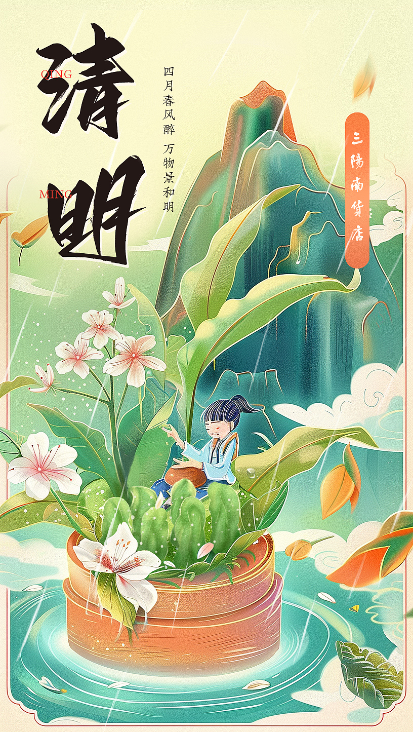 清明（图ZMzY3MDU2MjI0） - 商业插画 - 站酷设计师晗冬原创素材 - 站酷ZCOOL