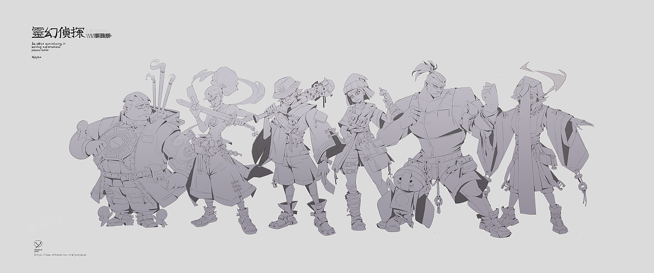 灵幻侦探（图ZMzE5NTY1MTE2） - 游戏原画 - 站酷设计师歪圈原创素材 - 站酷ZCOOL