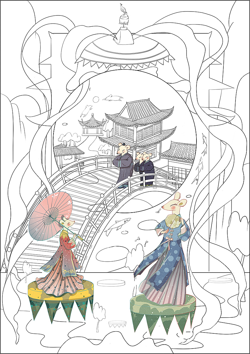 十二生肖二十四节气插画（一）（图ZMzQ1OTQyNTky） - 商业插画 - 站酷设计师暮晓玲珑原创素材 - 站酷ZCOOL