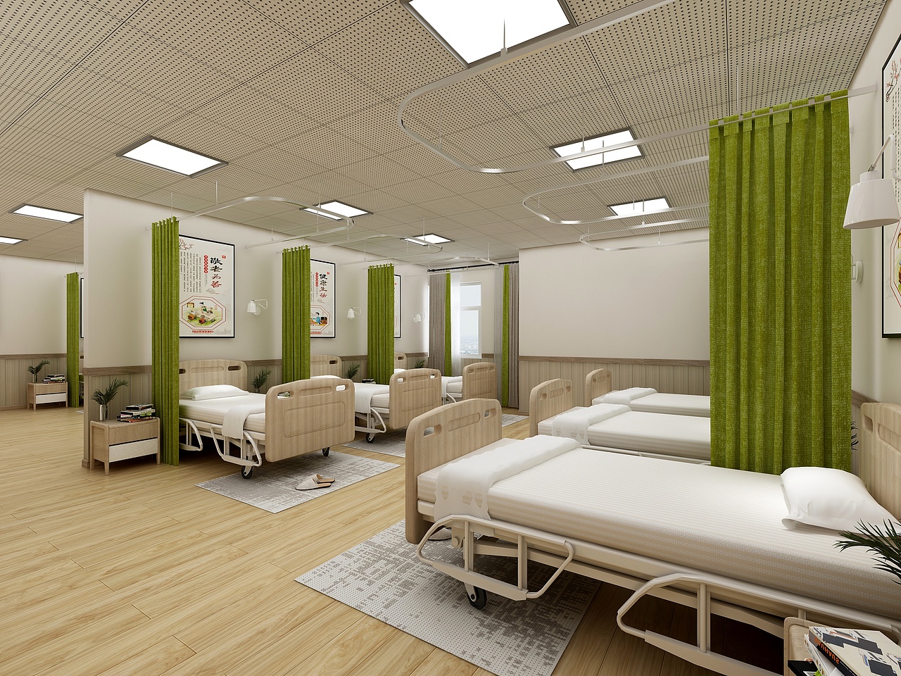 养老院病房设计、养老医院病房设计、医养结合养老院（图ZMzM0NDk5NzY4） - 商业空间设计 - 站酷设计师tianh18738185869原创素材 - 站酷ZCOOL