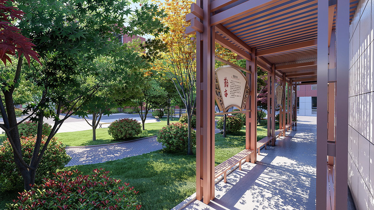 沣东小学大厅校园文化设计（图ZMzEwODczNzc2） - 其他三维 - 站酷设计师十二月二十二原创素材 - 站酷ZCOOL