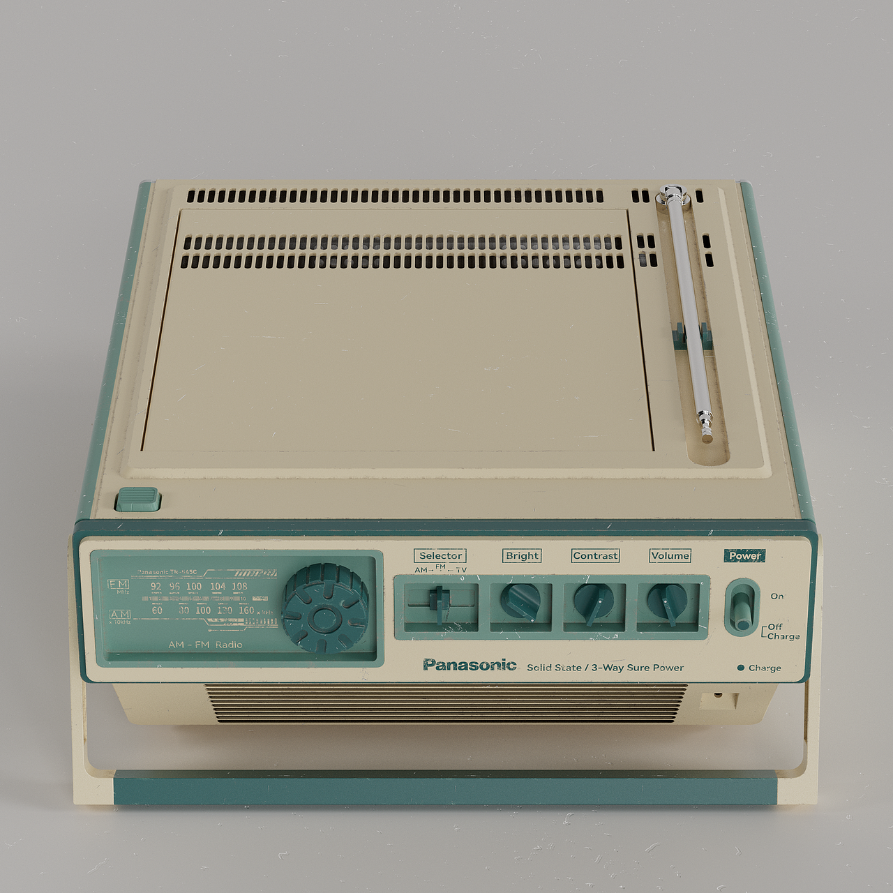 产品材质渲染练习：便携电视机（图ZMzEzNTUyODI0） - 产品 - 站酷设计师郑方形_ZYU原创素材 - 站酷ZCOOL
