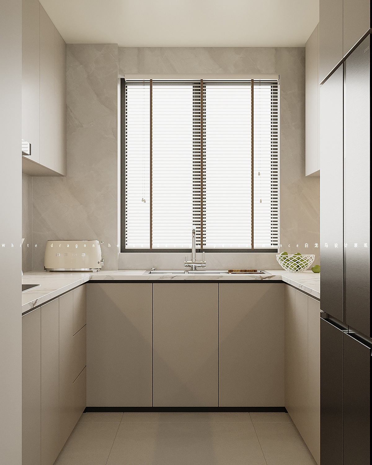 极简奶油风——白龙马效果图