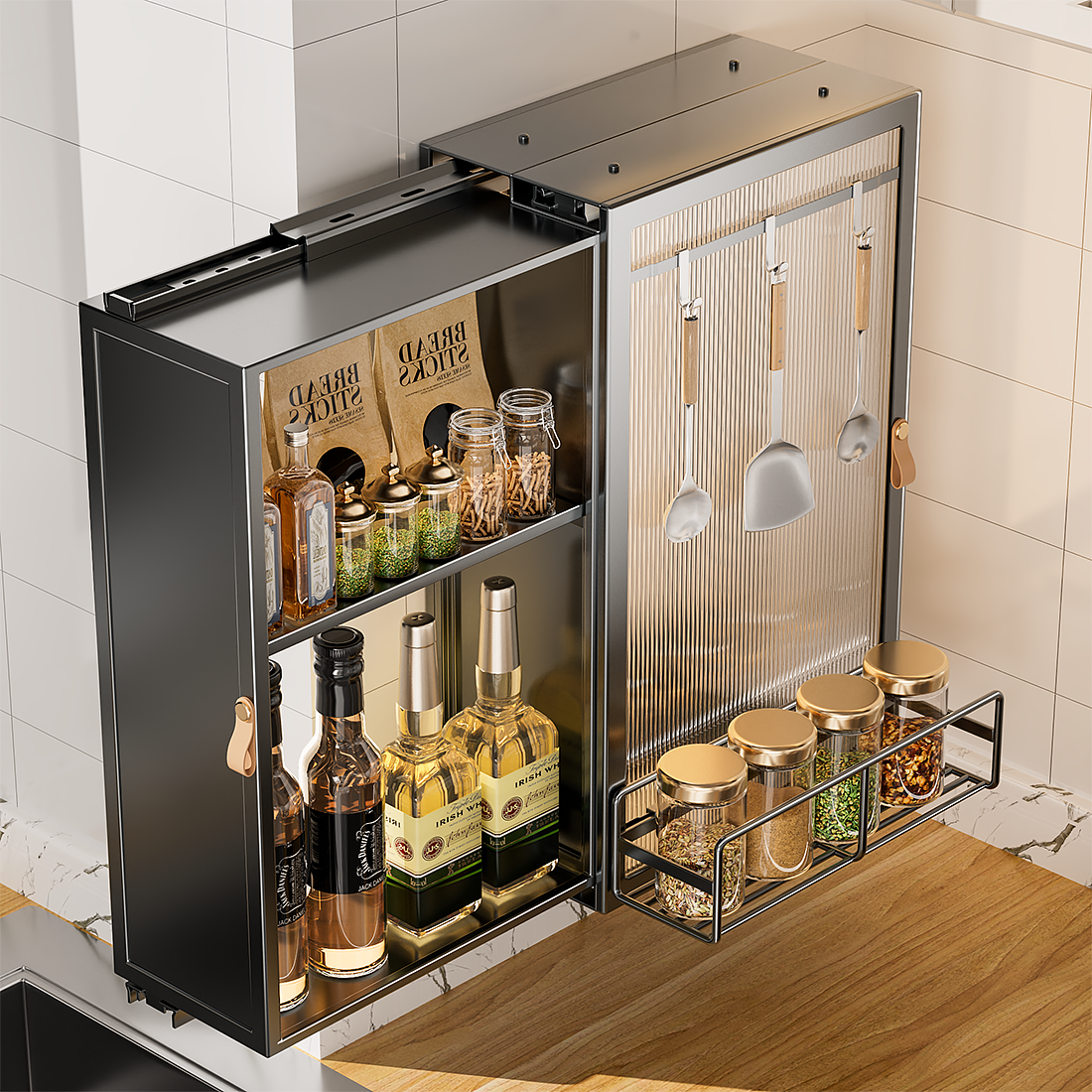 C4D置物架+厨房场景渲染（图ZMzYyMjAxMDU2） - 产品 - 站酷设计师爱啃大白馒头原创素材 - 站酷ZCOOL