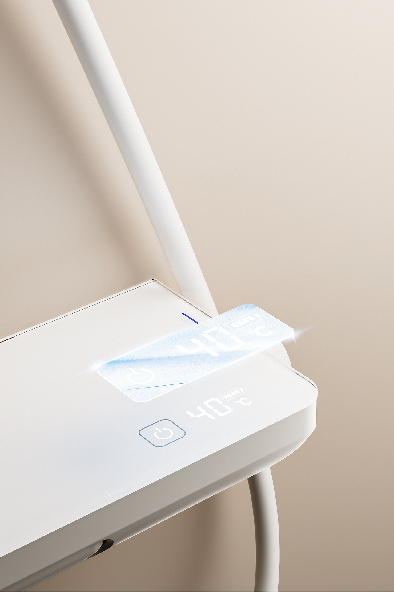 顾家H980零冷水系列-奶油风花洒渲染