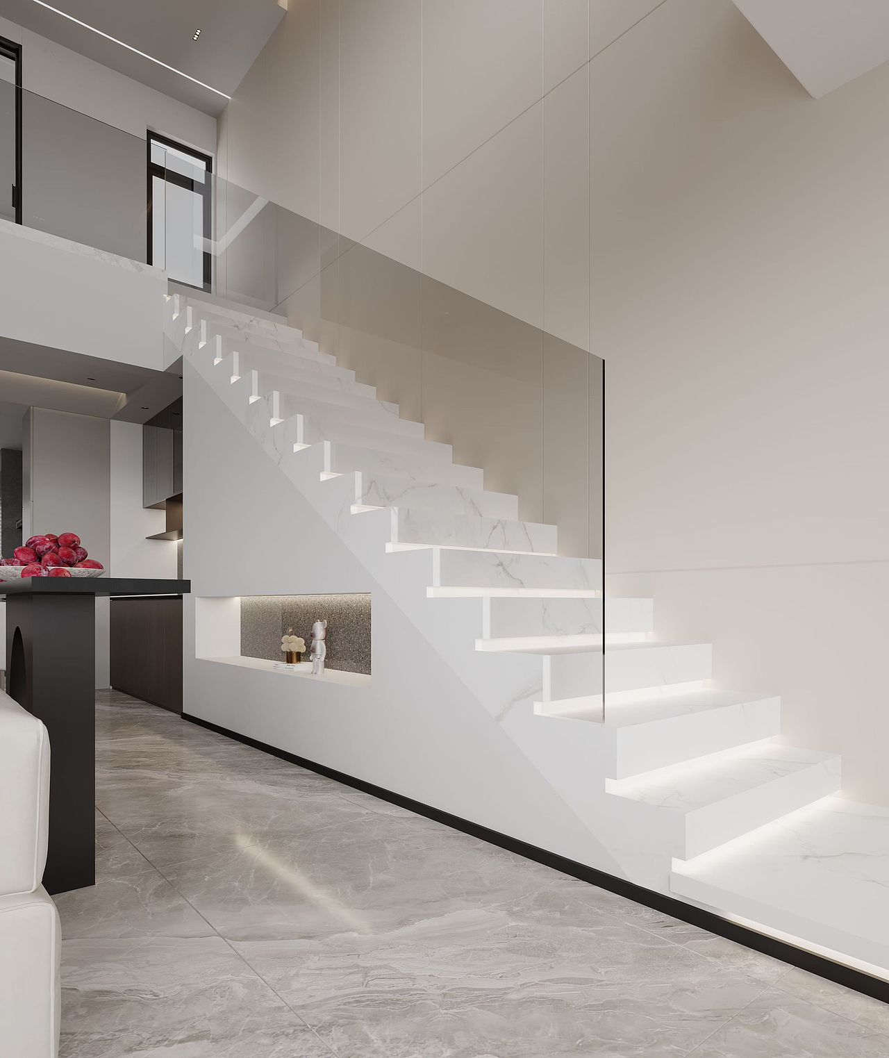 现代客餐厅——白龙马效果图