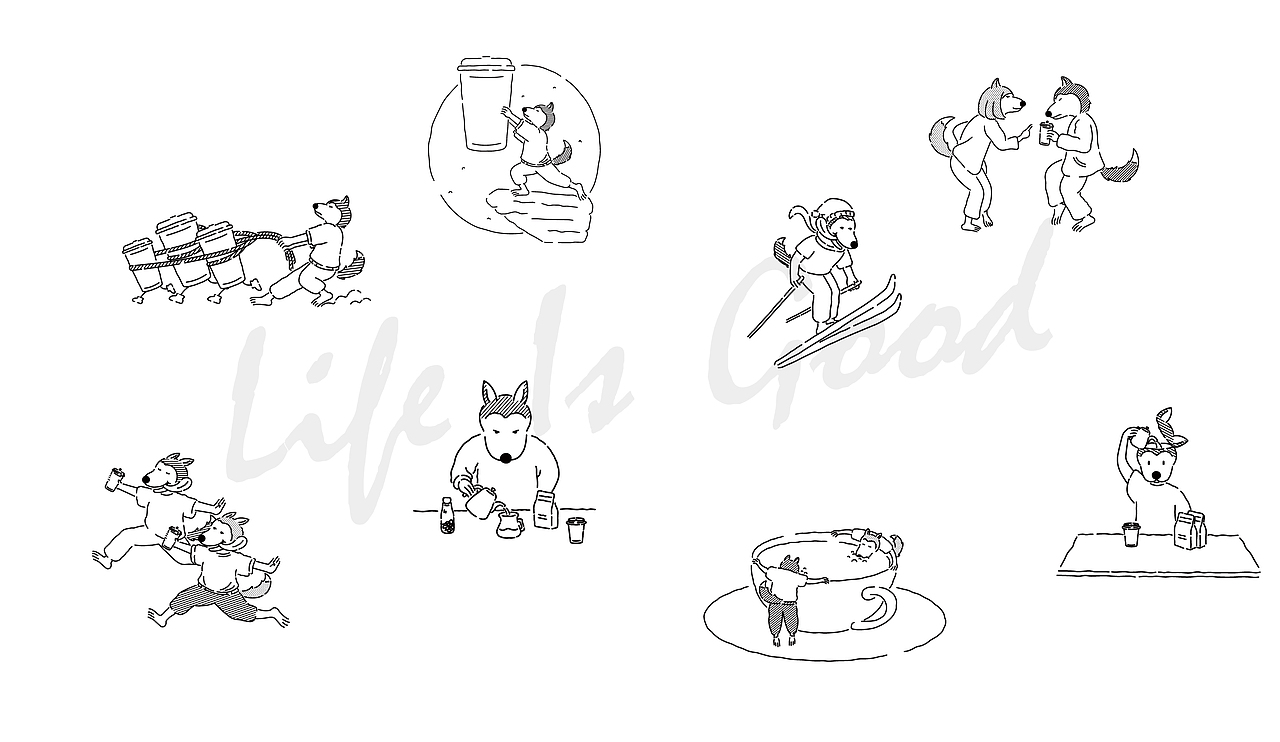 咖啡品牌 | LATTE2GO·二狗咖啡 | 派派品牌设计（图ZMzA5NDc2MzA0） - 品牌 - 站酷设计师PP派派设计原创素材 - 站酷ZCOOL