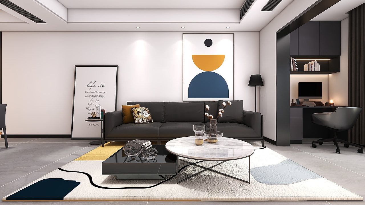 重庆绿地城二期(113平方现代简约四居室)