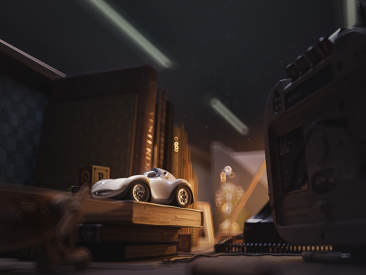 房间里有台小电视