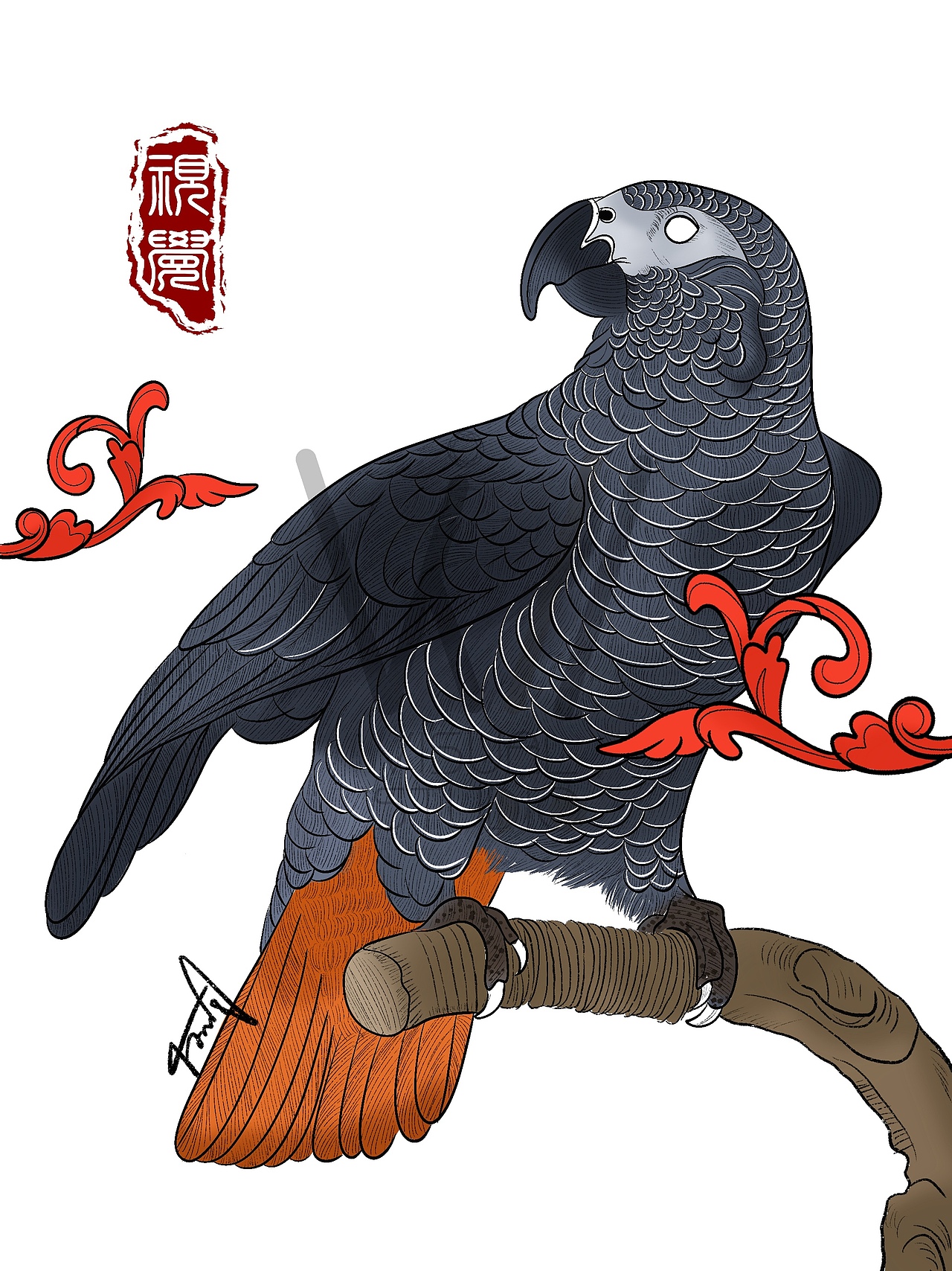 procreate 手绘插画 以梦为马