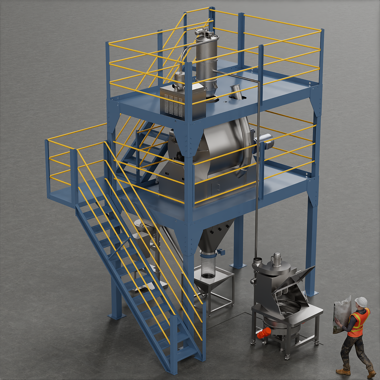 饲料添加剂生产线三维动画