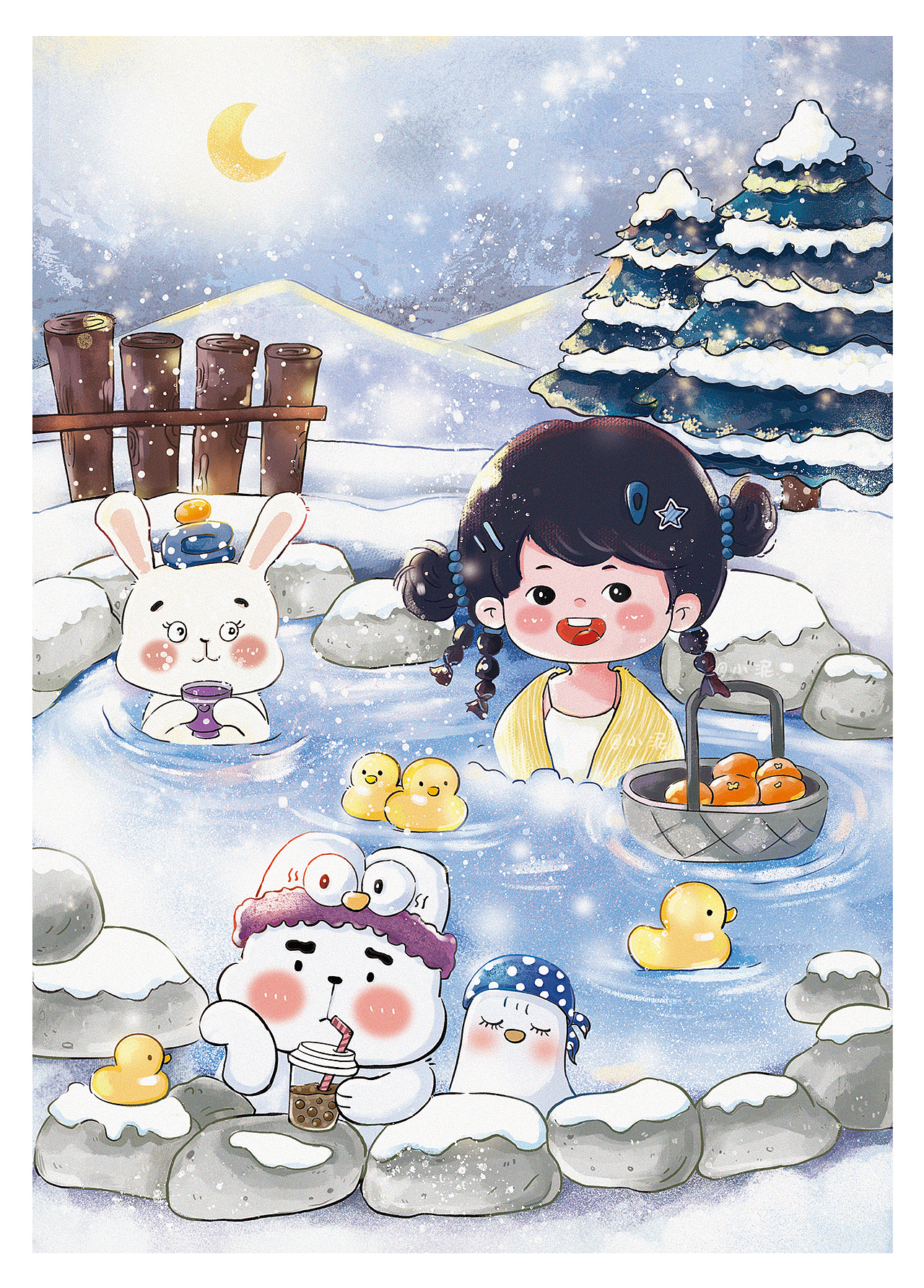 快乐日常系列插画｜治愈系（图ZMzI3MDY1MjA4） - 创作习作 - 站酷设计师插画师小泥原创素材 - 站酷ZCOOL
