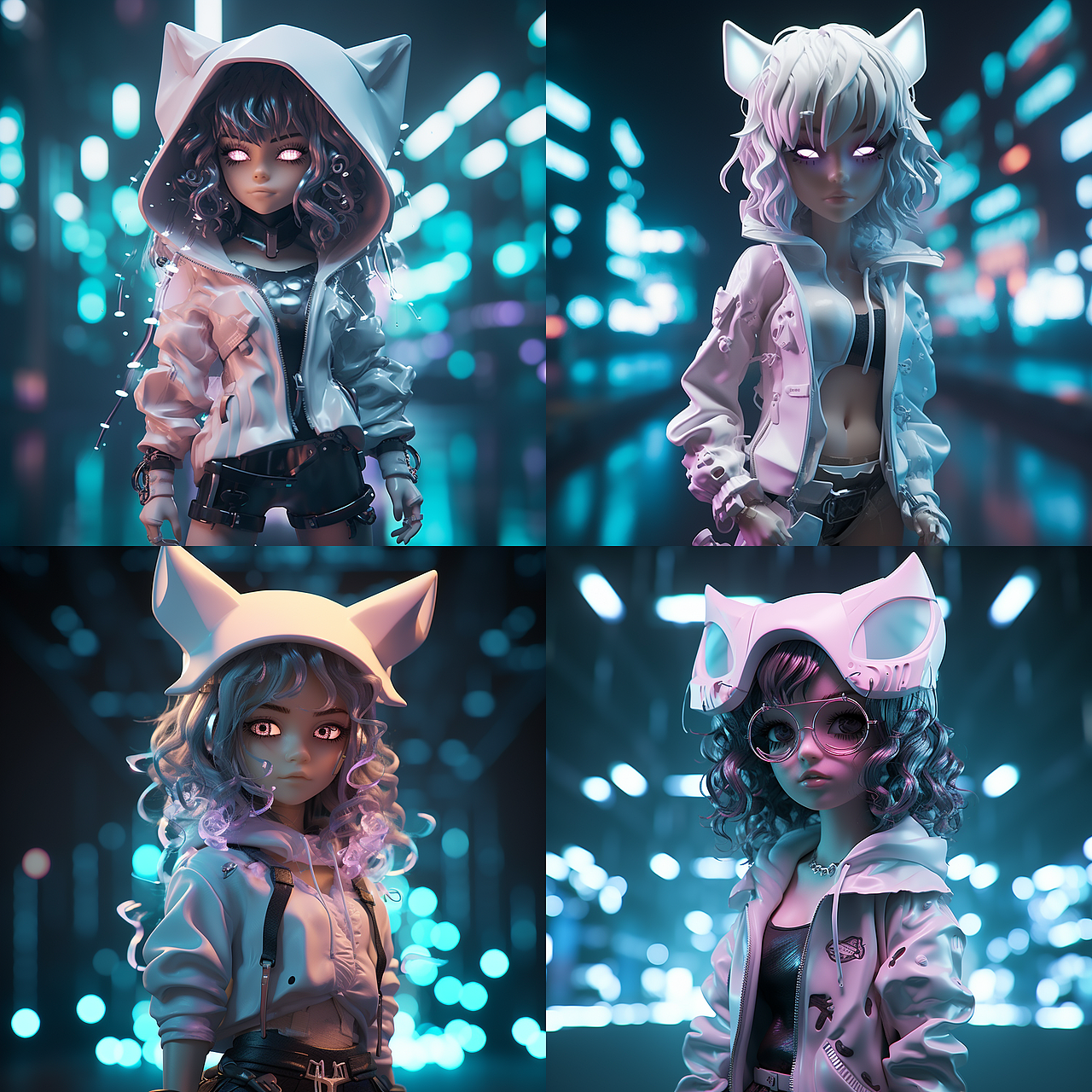 赛博朋克风格女孩👻（图ZMzUwMjM4ODcy） - AI作品 - 站酷设计师九日先生wx原创素材 - 站酷ZCOOL