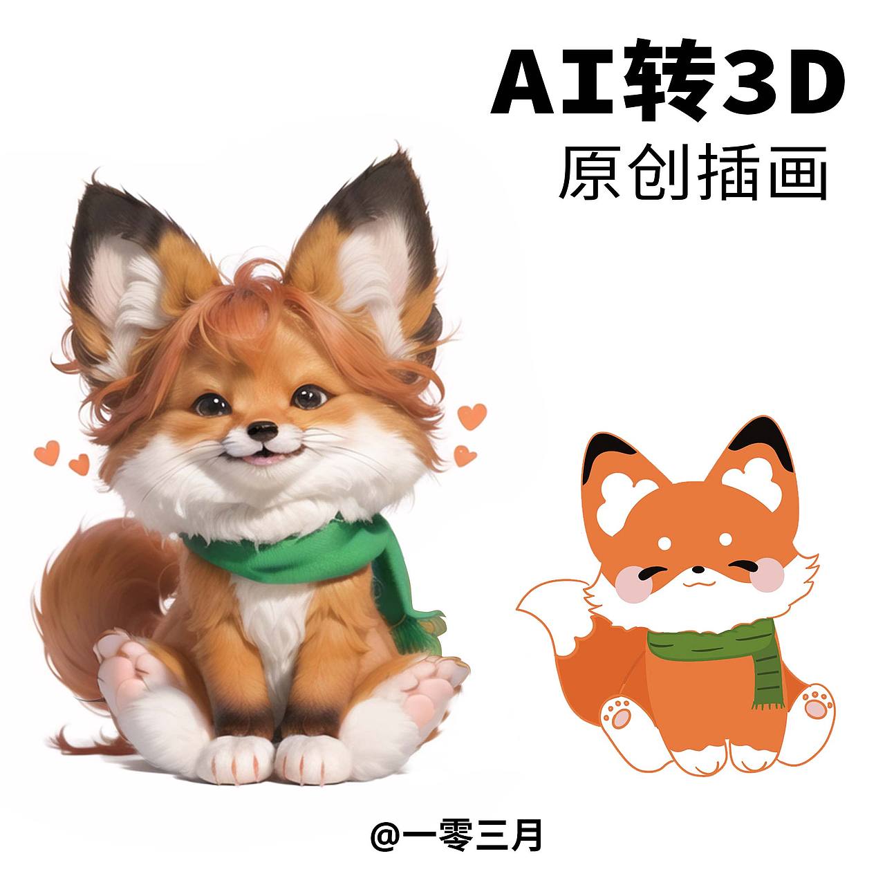 AI转3D 一些原创插画（图ZMzU3NTExNDY4） - 商业插画 - 站酷设计师是叫小鹿啊原创素材 - 站酷ZCOOL