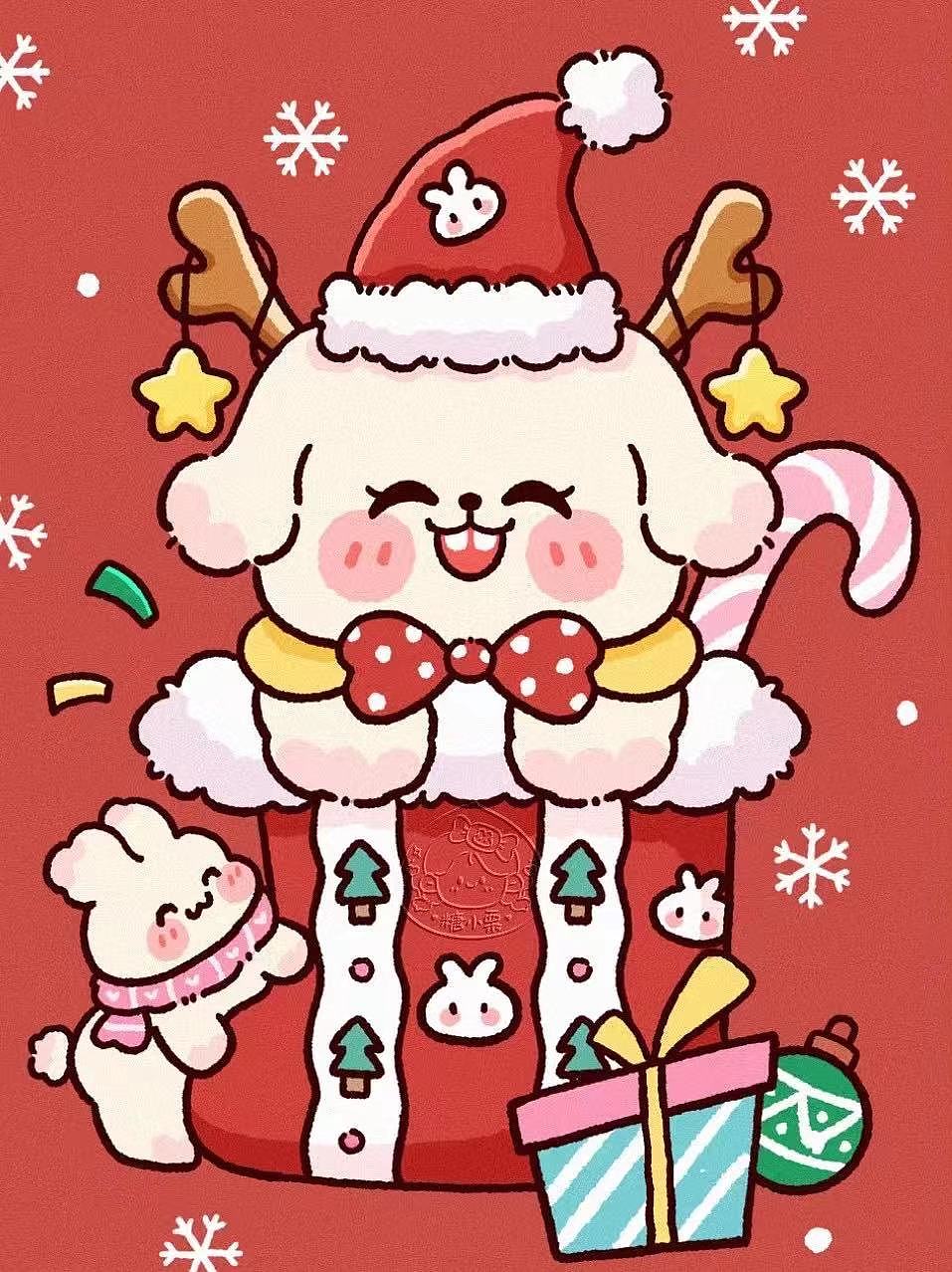 可爱兔年新年红包封面圣诞节新年壁纸插画（图ZMzI1ODY5NDQw） - 商业插画 - 站酷设计师糖小栗呀原创素材 - 站酷ZCOOL