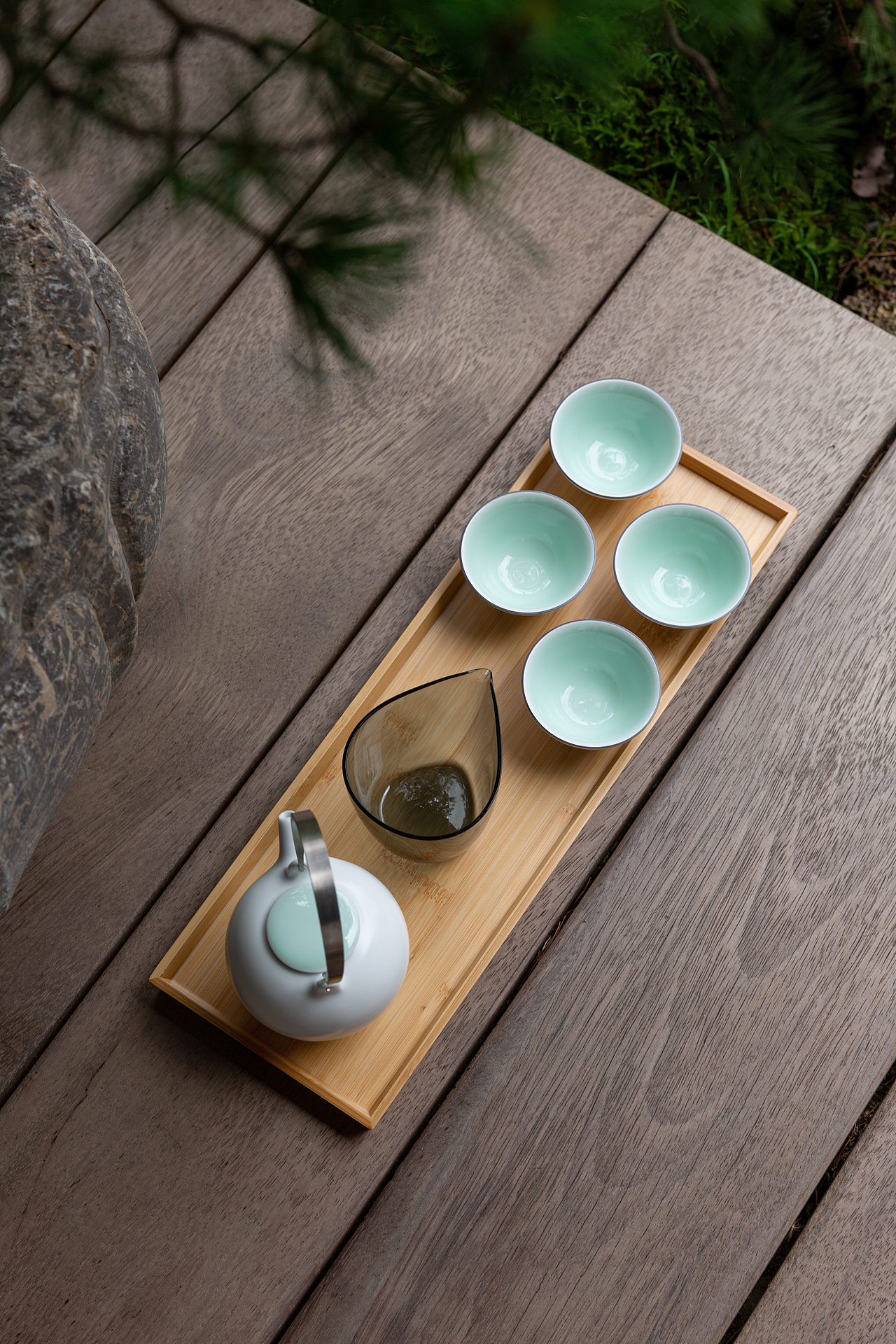 古婺窑火 玉青瓷茶具套装 得闲 产品摄影分享