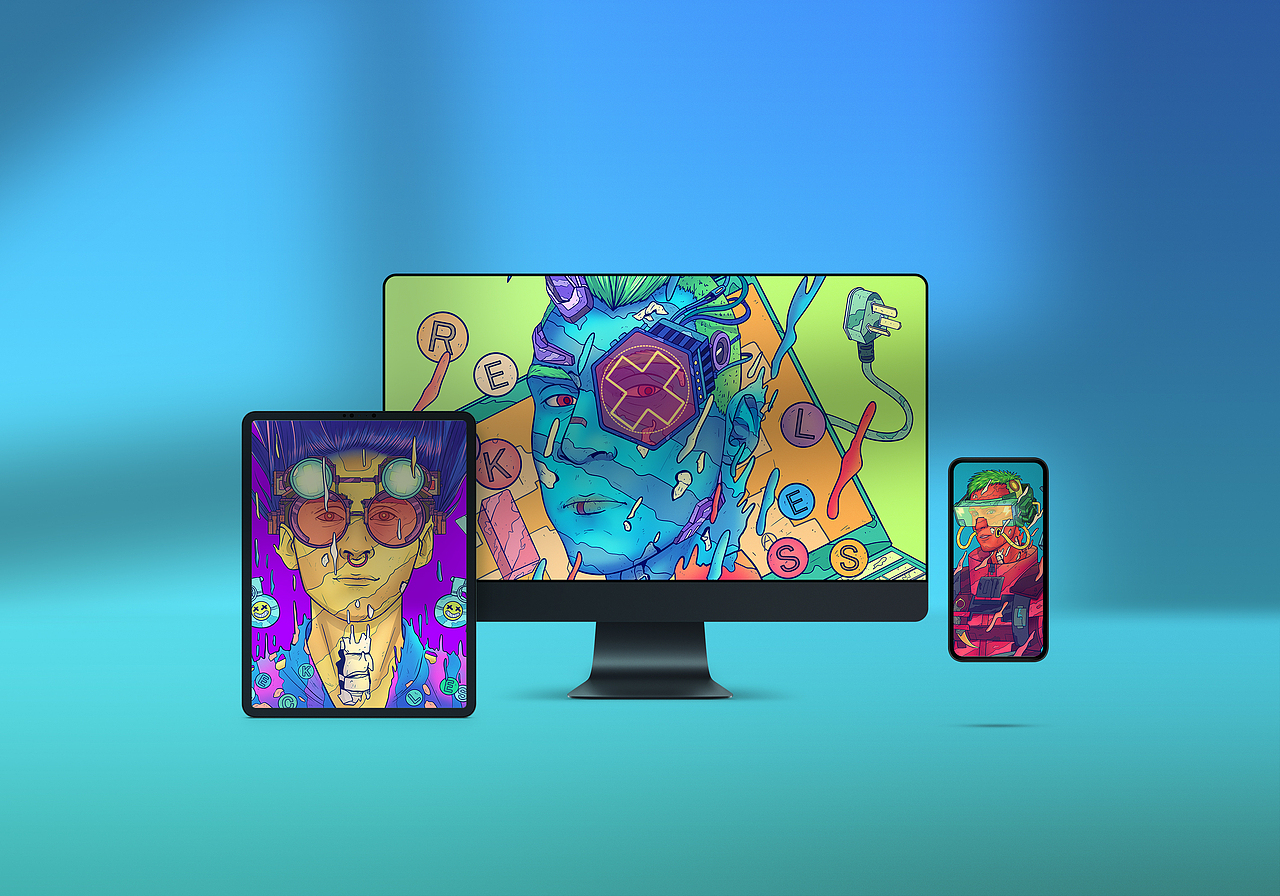 赛博朋克插画 ——《血肉苦弱 机械飞升》