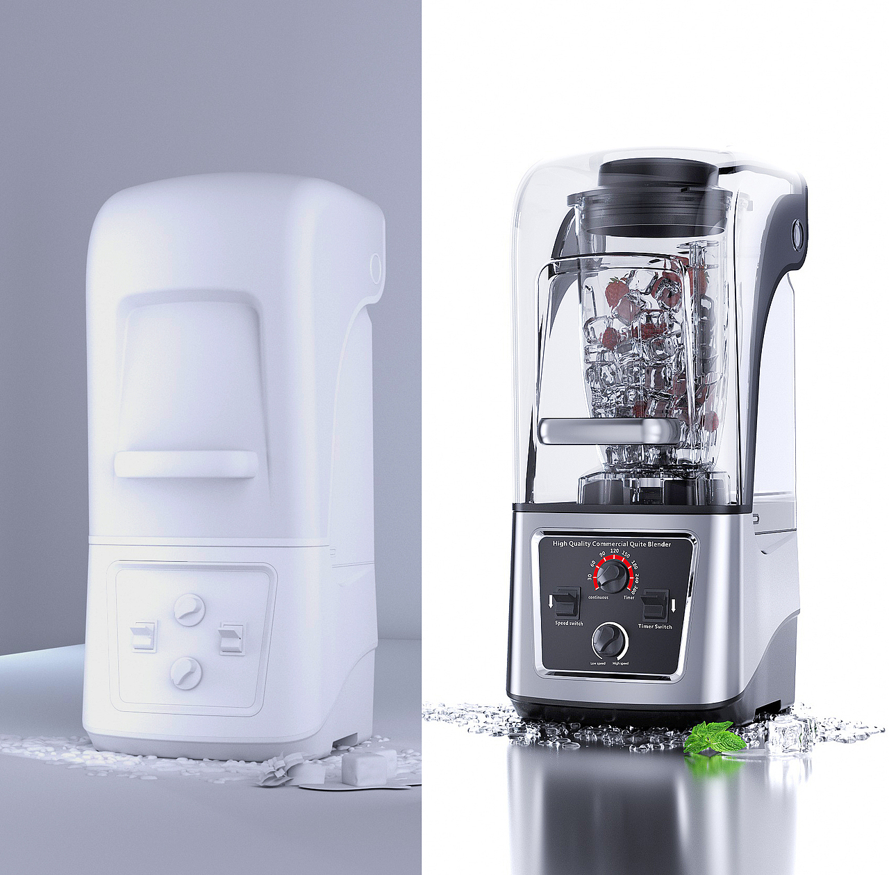 沙冰机碎冰机建模渲染