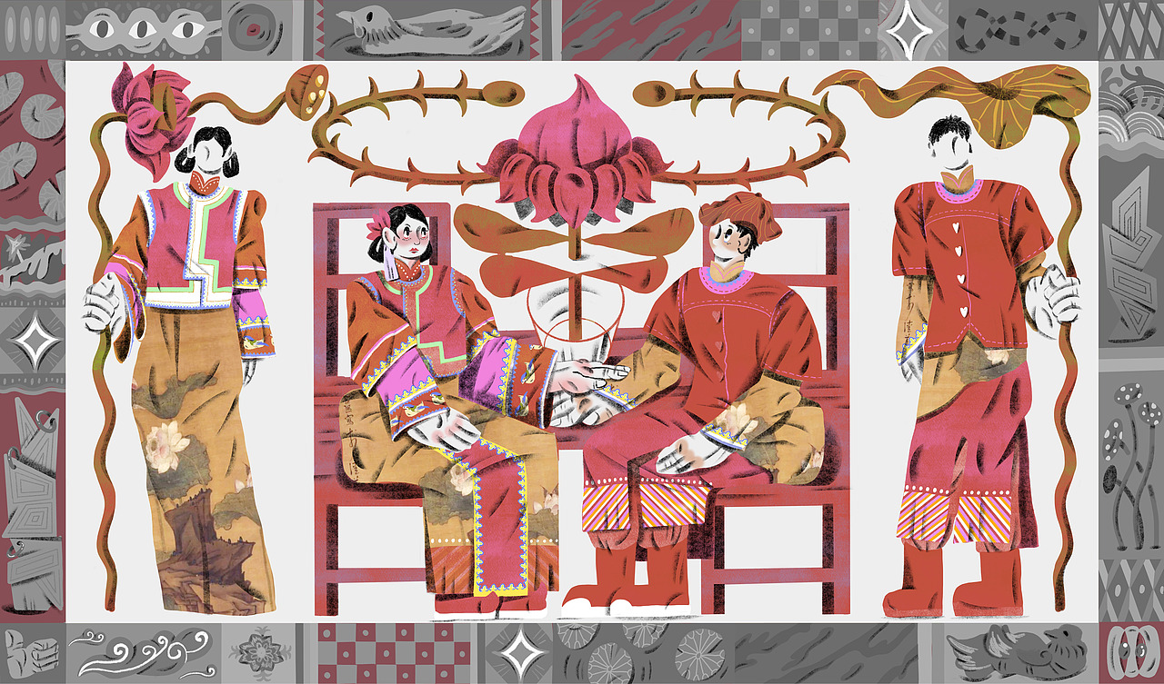 把世界名画穿在身上-池莲（图ZMzIzMDYzOTA0） - 商业插画 - 站酷设计师不周二三三原创素材 - 站酷ZCOOL