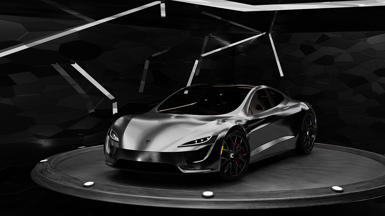 特斯拉Roadster汽车建模练习