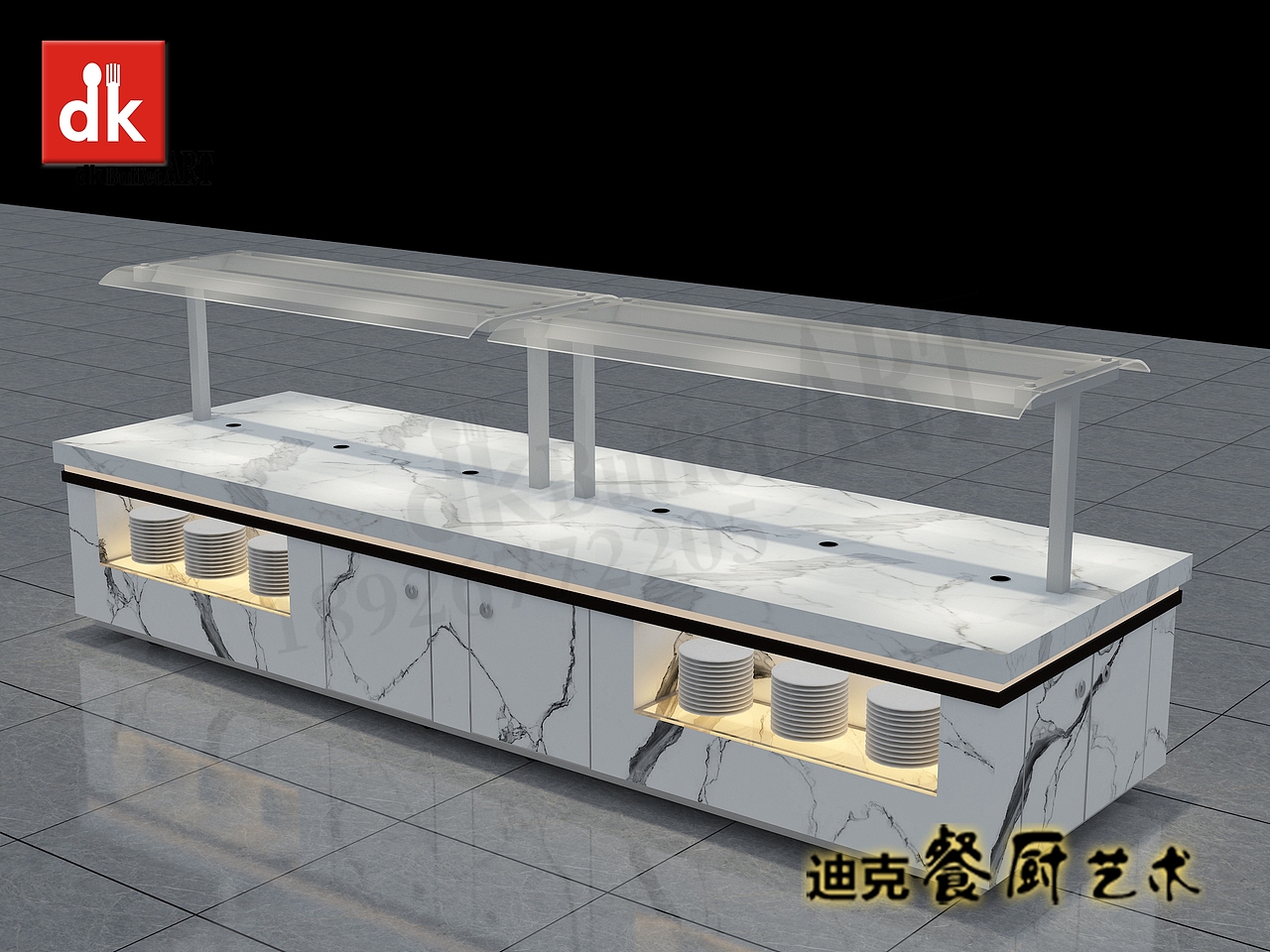 企事业单位食堂设备整体定制 组合自助餐台 酒店布菲台