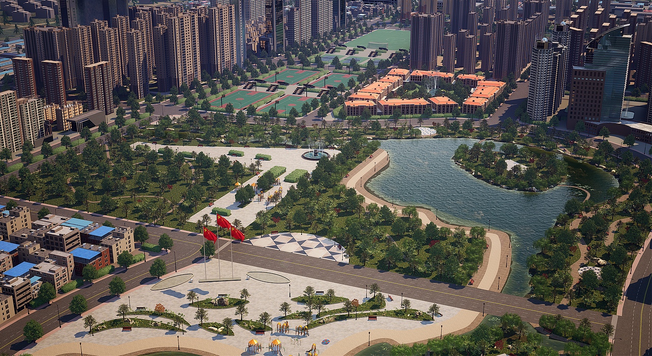 UE4/UE5 虚拟搭建城市-数字孪生-大城市场景（图ZMzE2MDUyMjM2） - 建筑/空间 - 站酷设计师CG繁华原创素材 - 站酷ZCOOL