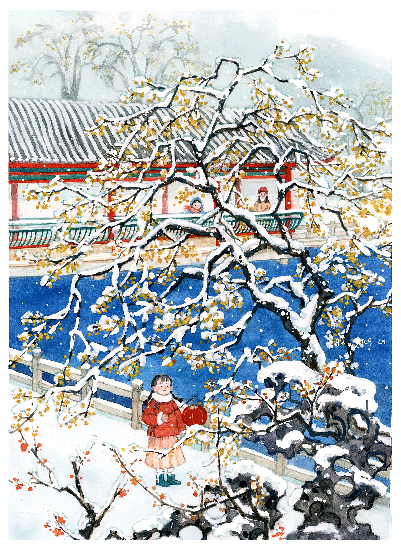 画里的从夏到冬（图ZMzU0NjI1NDAw） - 商业插画 - 站酷设计师鱼风子原创素材 - 站酷ZCOOL