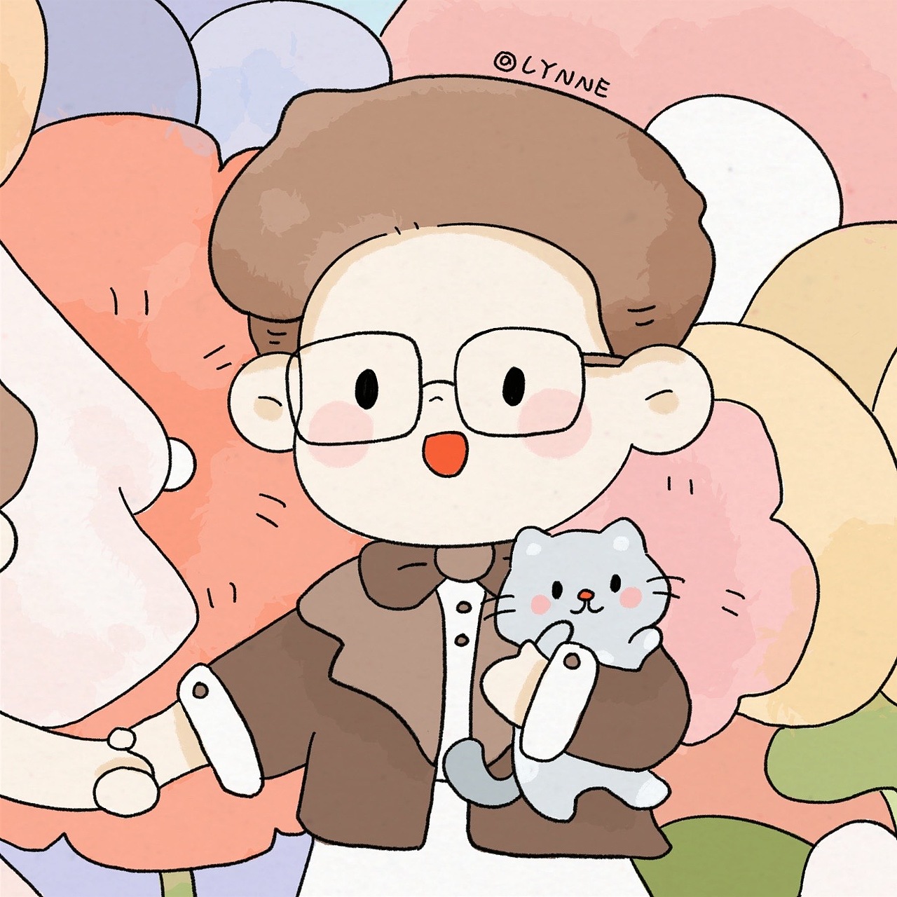 花開了春來啦（圖ZMzMzNzg5Mjcy） - 商業(yè)插畫 - 站酷設計師Lynne_drawing原創(chuàng)素材 - 站酷ZCOOL