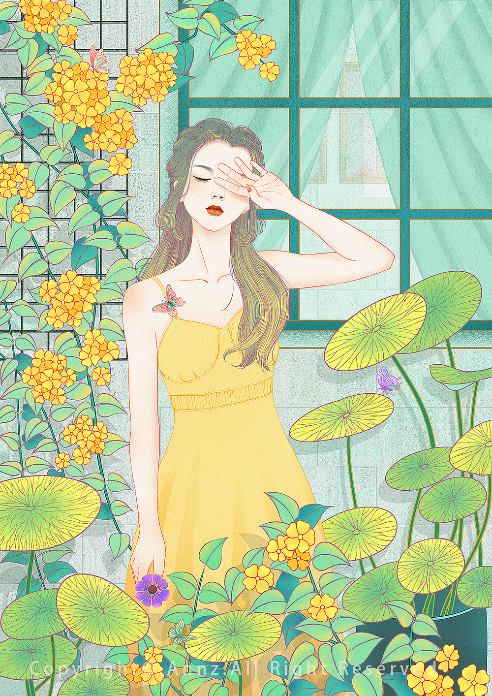 女孩插画||森系（图ZMzA4ODAxODU2） - 商业插画 - 站酷设计师安之Annz原创素材 - 站酷ZCOOL