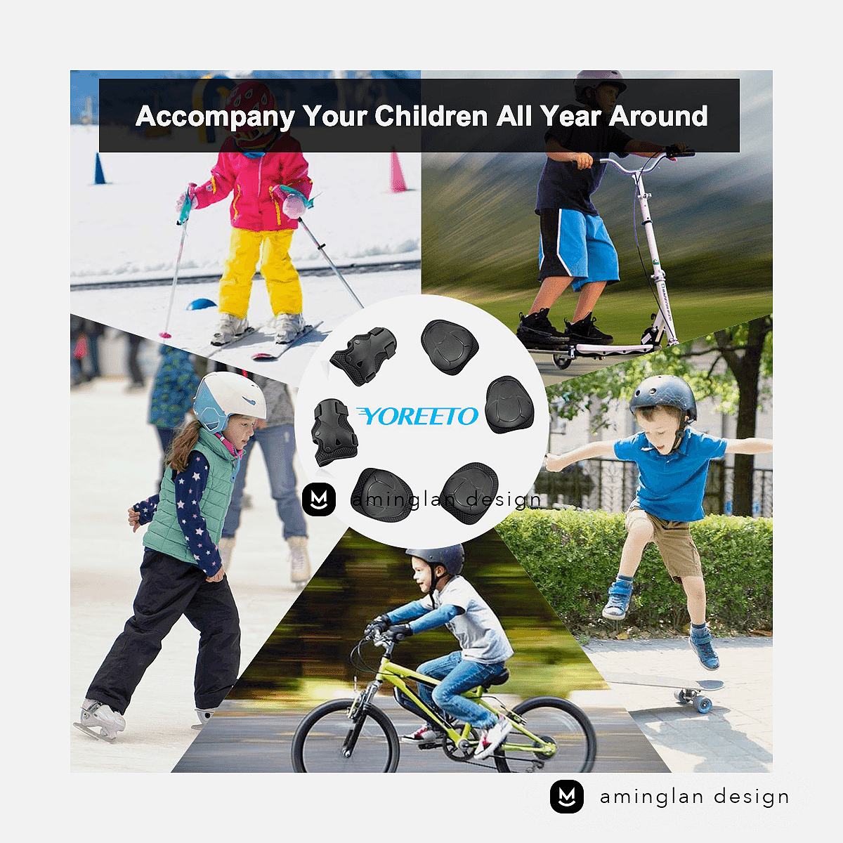 儿童护膝产品拍摄_主图设计_A+页面设计（图ZMzE4MDc5NDQ0） - 其他平面 - 站酷设计师aminglan原创素材 - 站酷ZCOOL