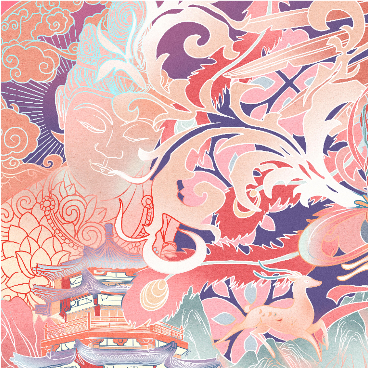 鹿跃翩跹遇敦煌（图ZMzIxNDczMDU2） - 创作习作 - 站酷设计师6666660_原创素材 - 站酷ZCOOL