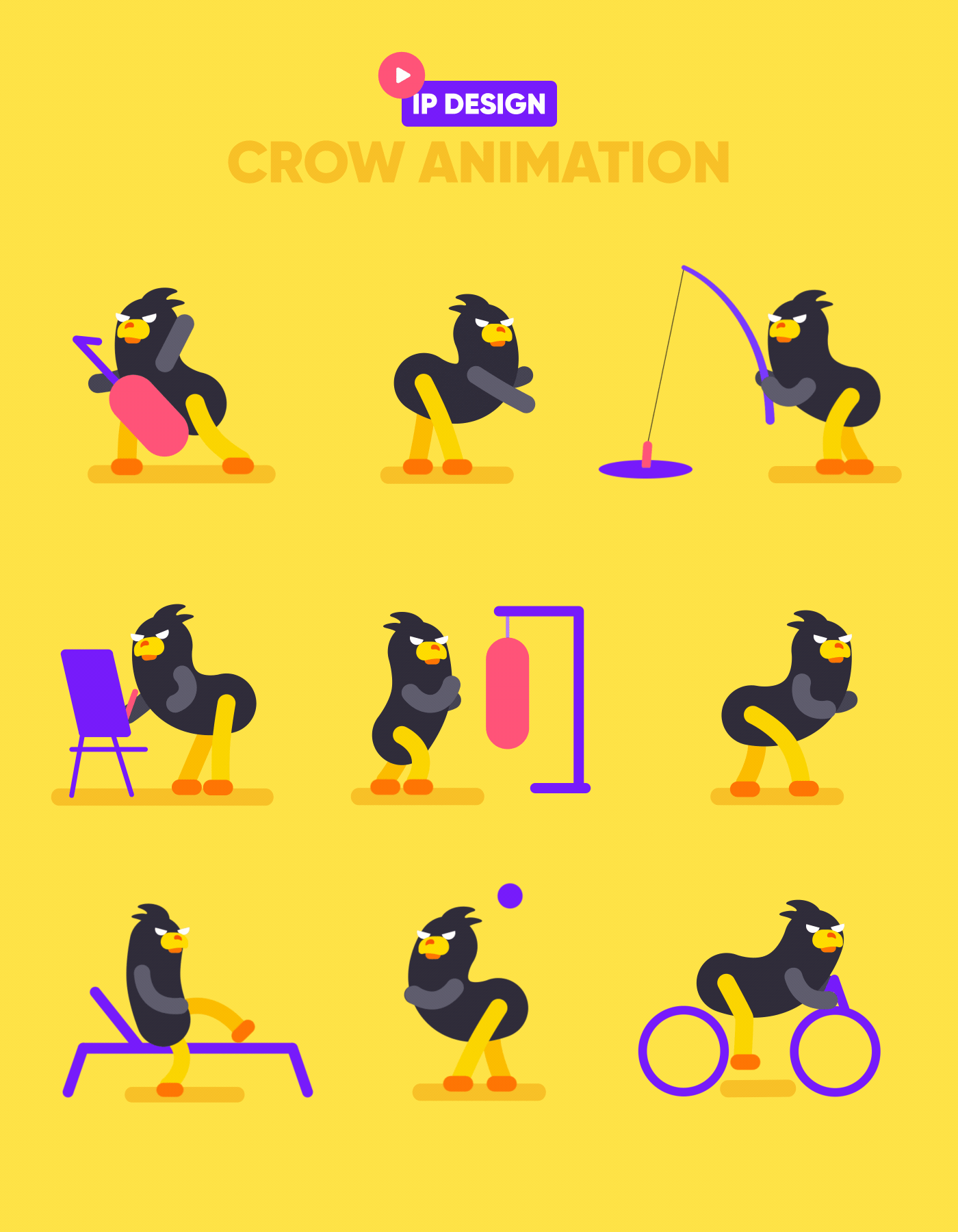 Crow Animation-乌鸦IP（图ZMzE0NzA5Njk2） - 动效设计 - 站酷设计师乌鸦CrowVision原创素材 - 站酷ZCOOL