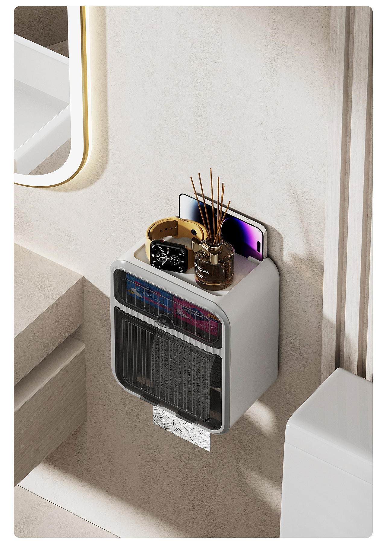 纸巾盒二丨卫浴丨平面丨C4D产品渲染 ✖ 德艺电商视觉