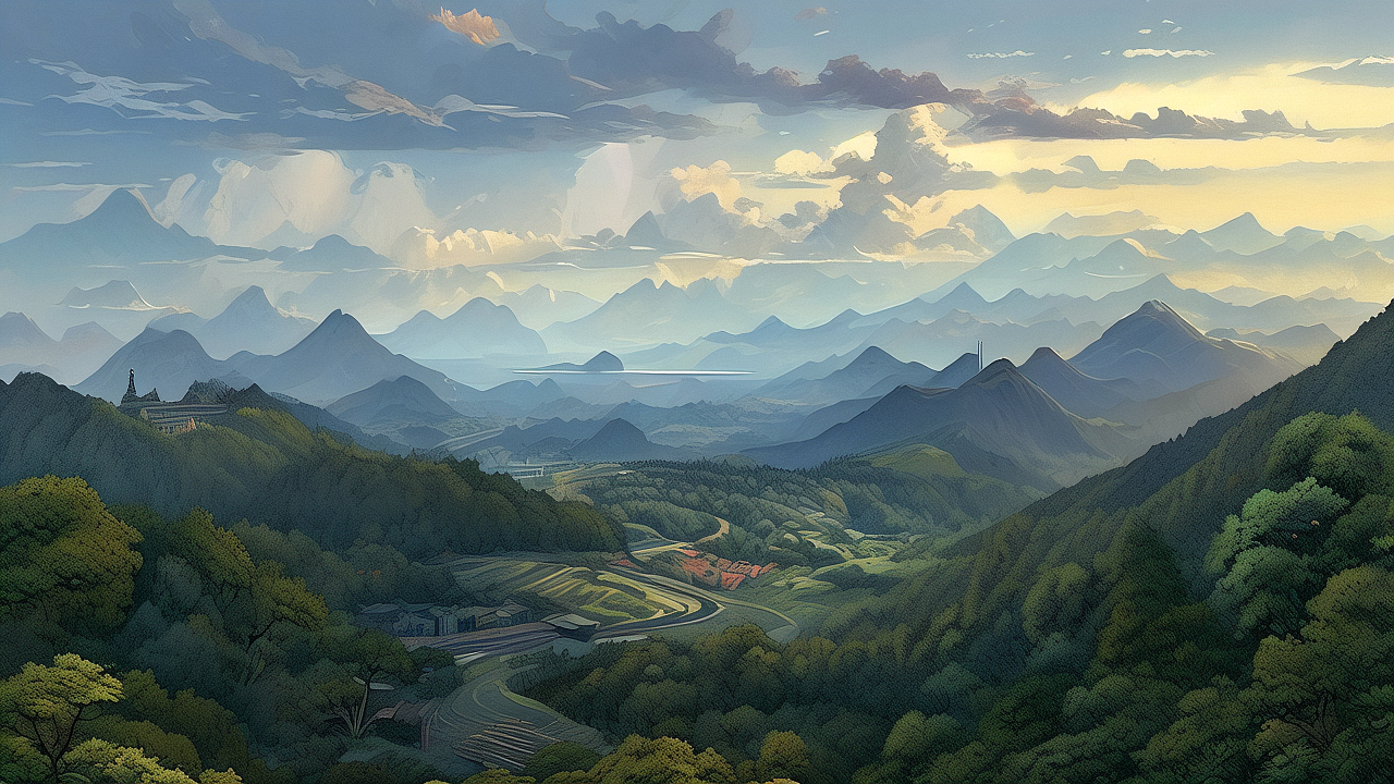 不同风格的山川风光(一)