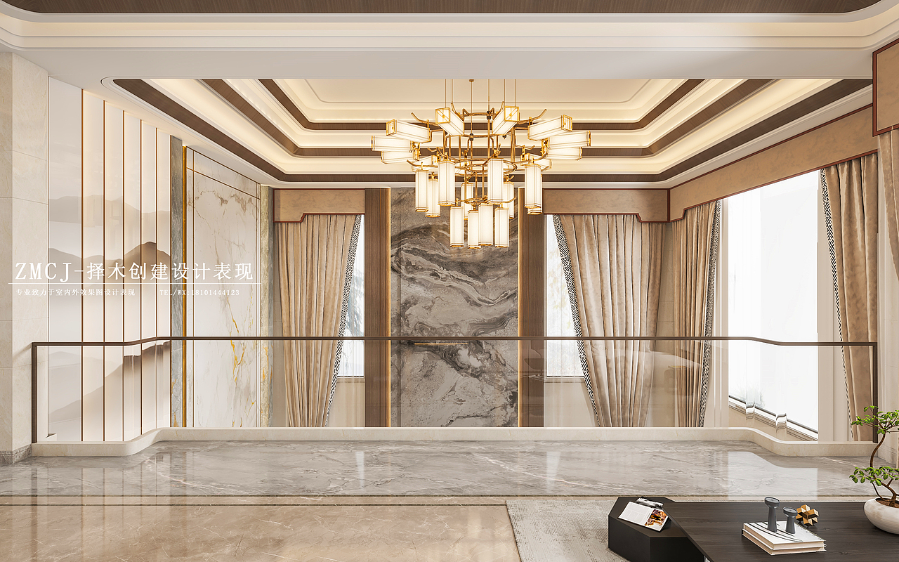 现代轻奢别墅案例分享-择木创建静静