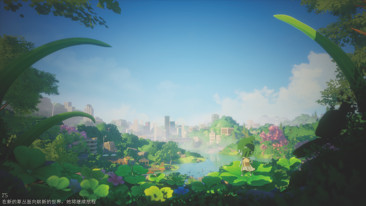 风与三叶草之夏 UE自制短片 10个原创场景 1个简单故事（图ZMzI1MTMwNzI4） - 动画片 - 站酷设计师桔草原创素材 - 站酷ZCOOL