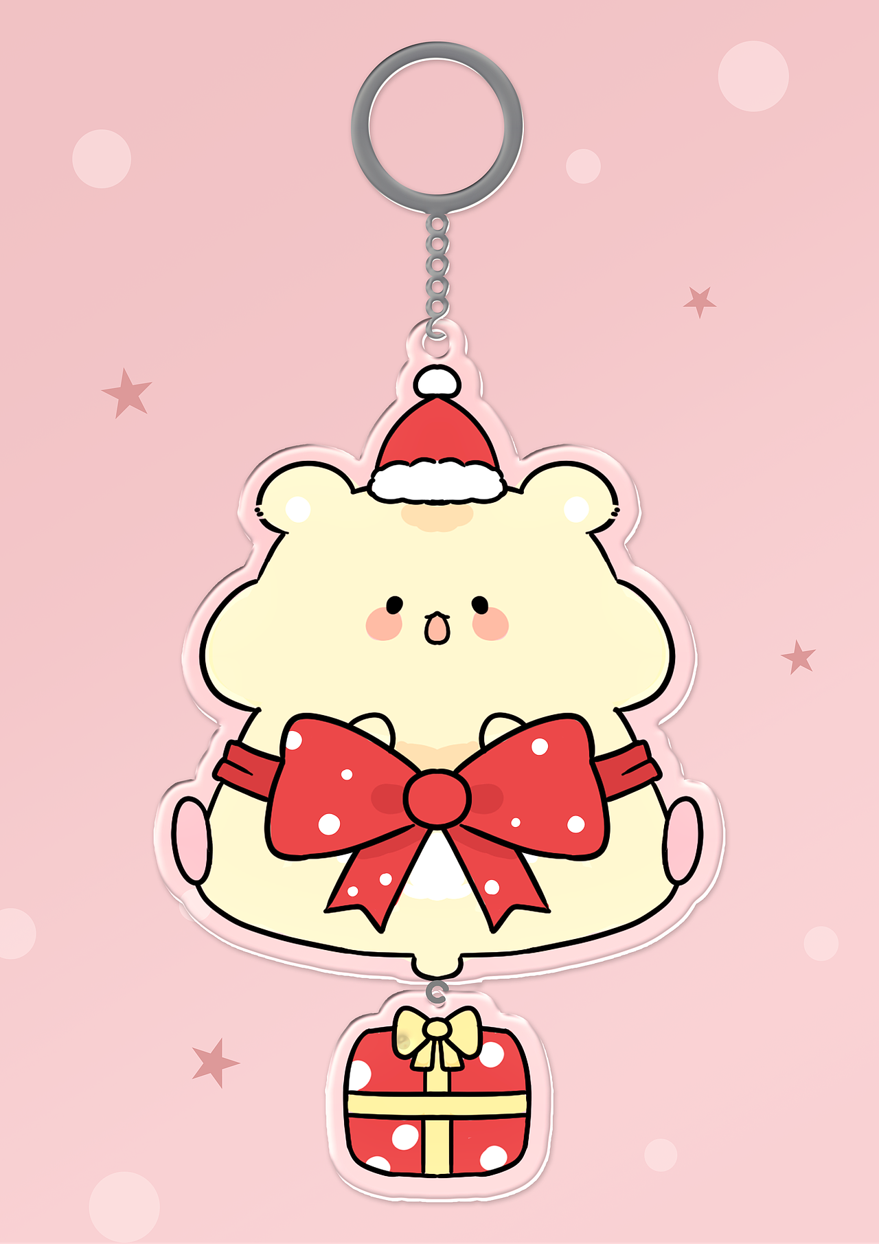 设计的圣诞仓鼠亚克力挂件