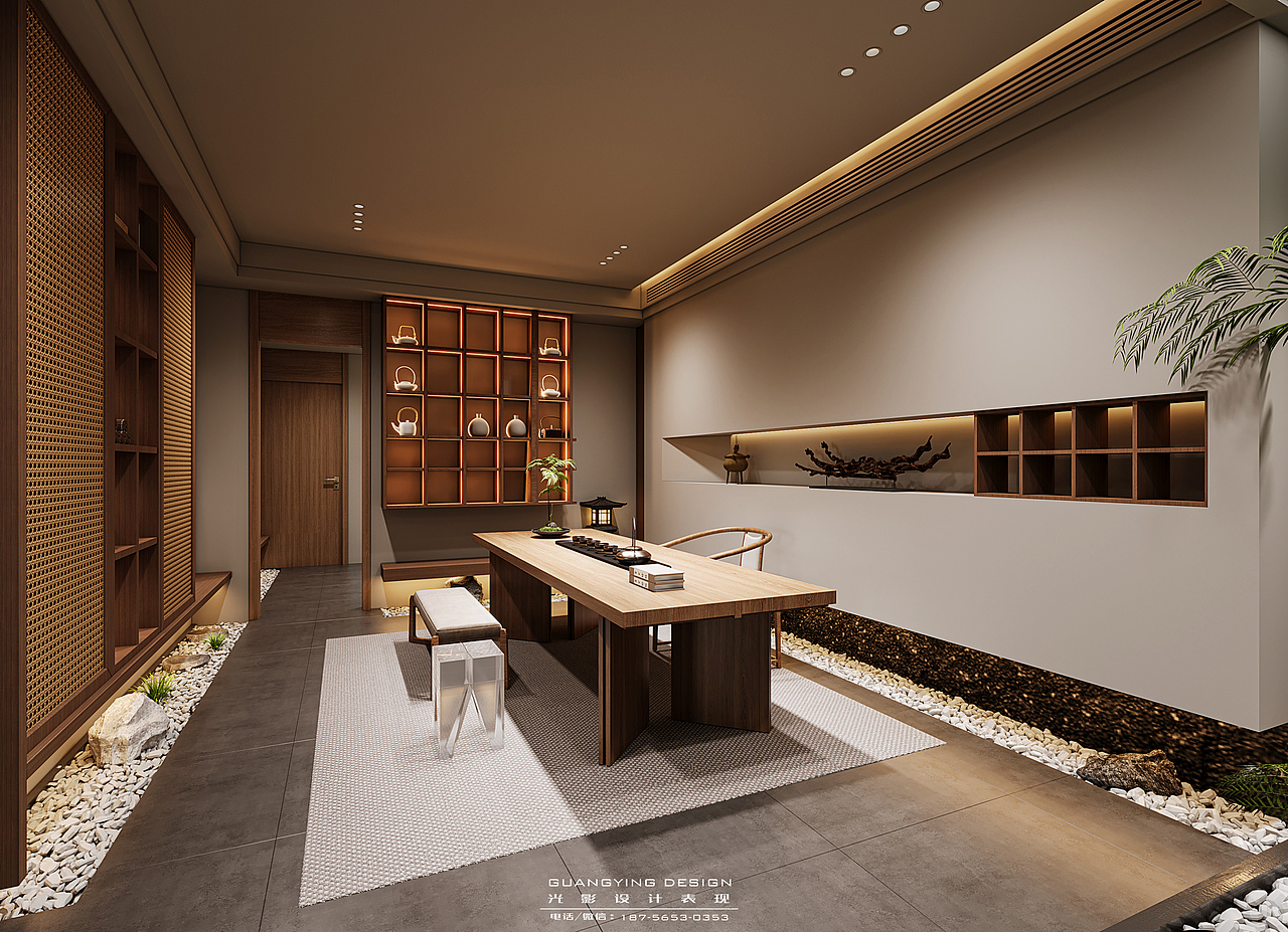 民宿茶室效果图