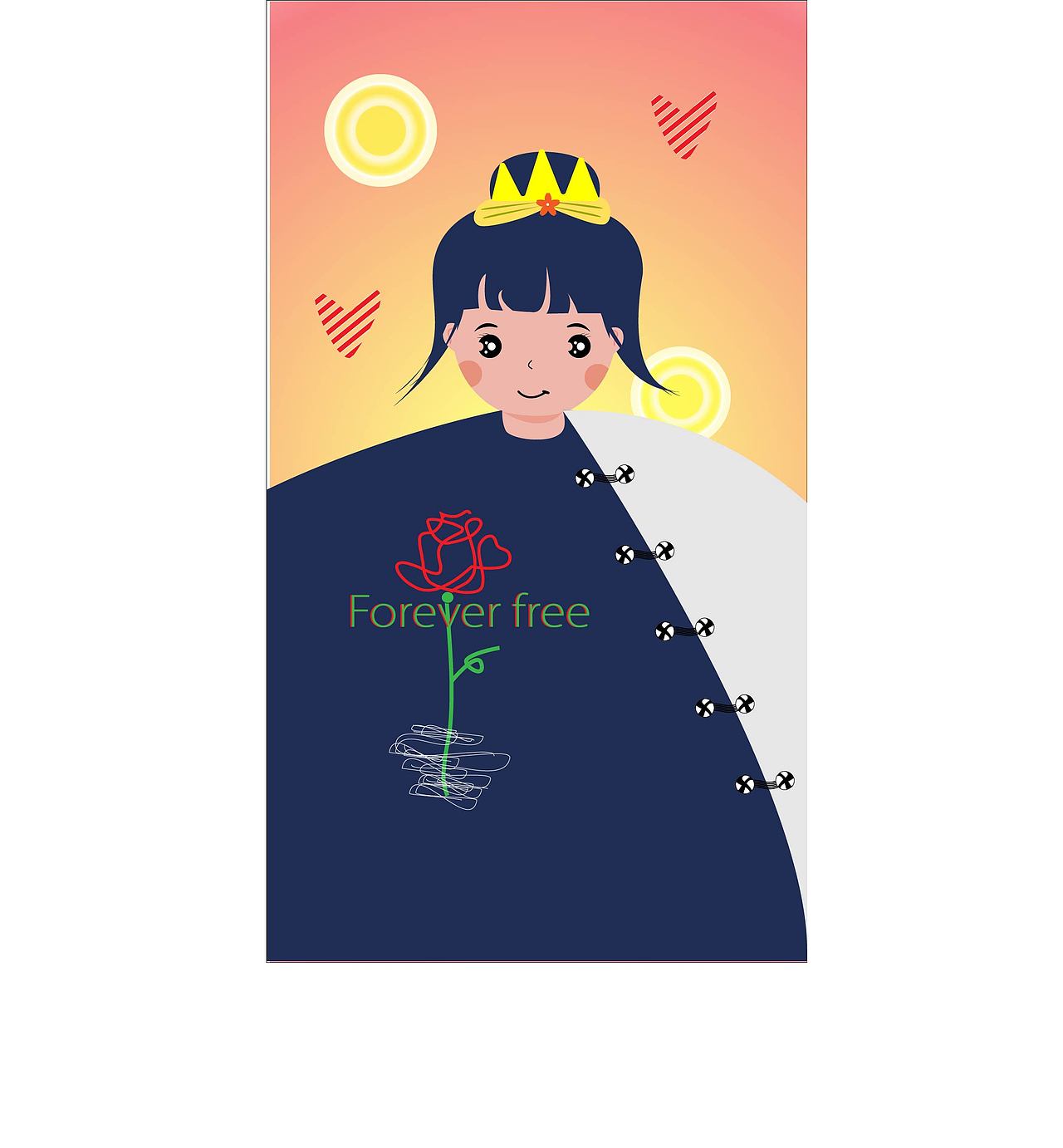 自由女孩（图ZMzIxMjY1NTQ0） - 图案 - 站酷设计师周少smile原创素材 - 站酷ZCOOL