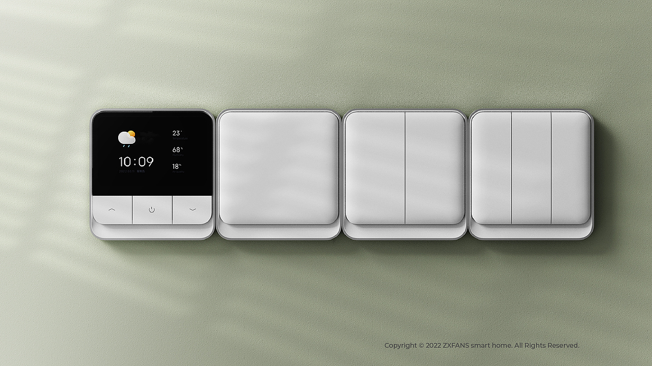 ZXFANS 智有范丨X1 智能开关（图ZMzM2OTE2NTEy） - 电子产品 - 站酷设计师ZXFANS智有范原创素材 - 站酷ZCOOL