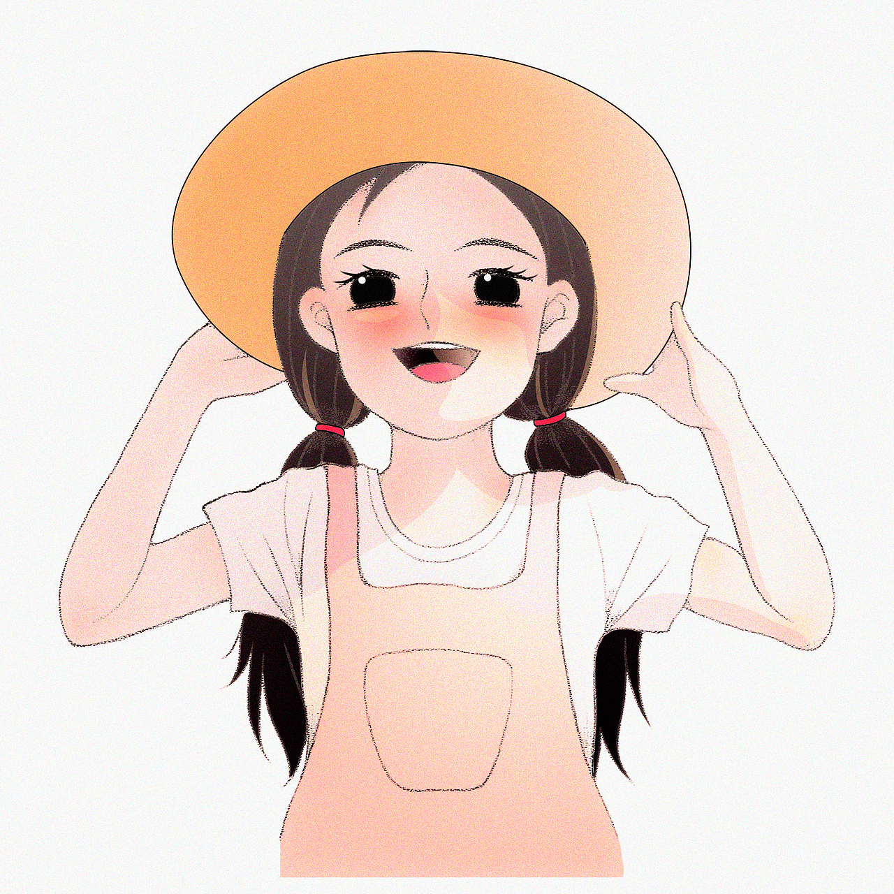 笑(附線稿) 【挑戰(zhàn)百變頭像 第三十一張】（圖ZMzQxODAzNjA4） - 創(chuàng)作習(xí)作 - 站酷設(shè)計(jì)師冰藍(lán)茉莉原創(chuàng)素材 - 站酷ZCOOL