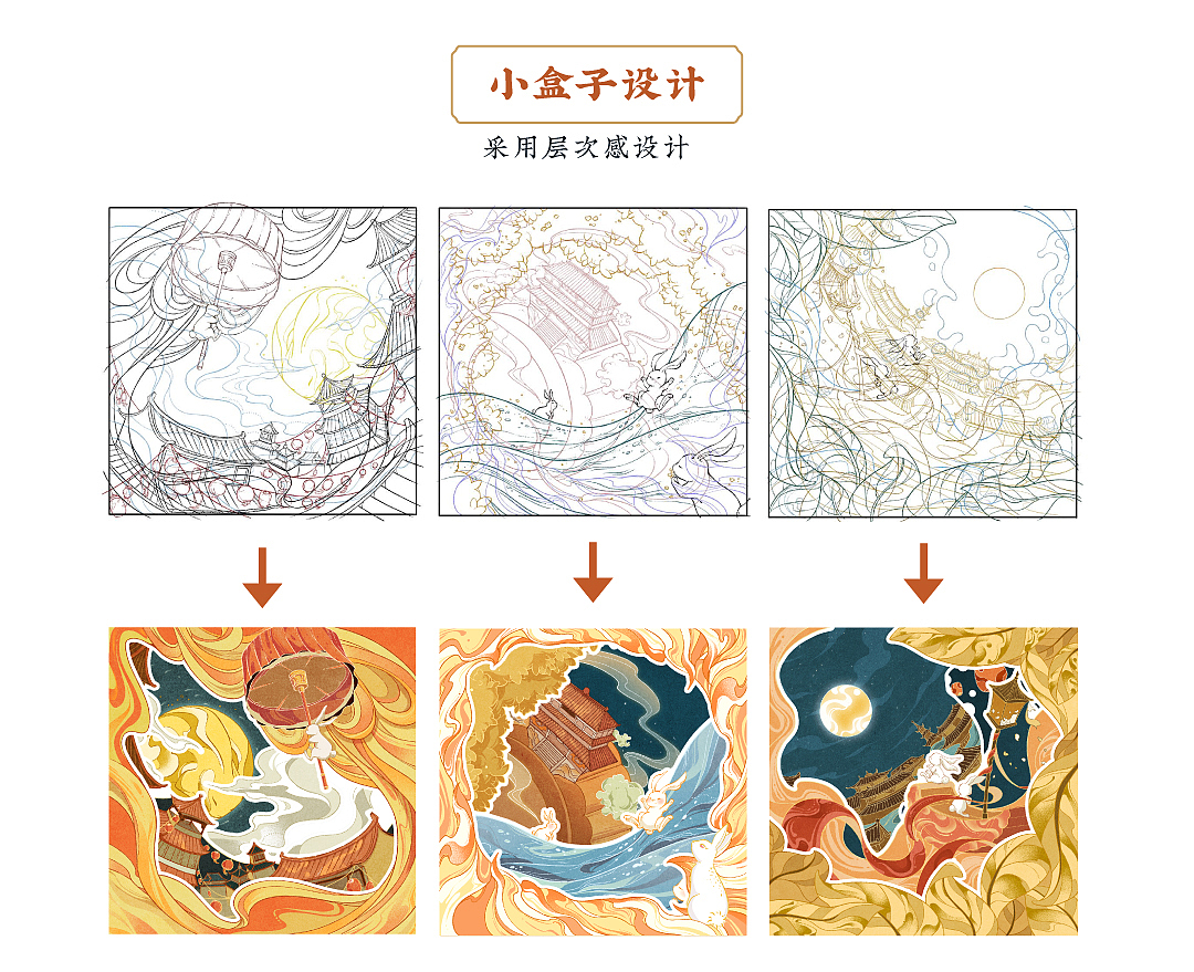 「中秋奇妙夜」月饼礼盒（图ZMzY1MzgzOTY4） - 包装 - 站酷设计师乐本文创原创素材 - 站酷ZCOOL