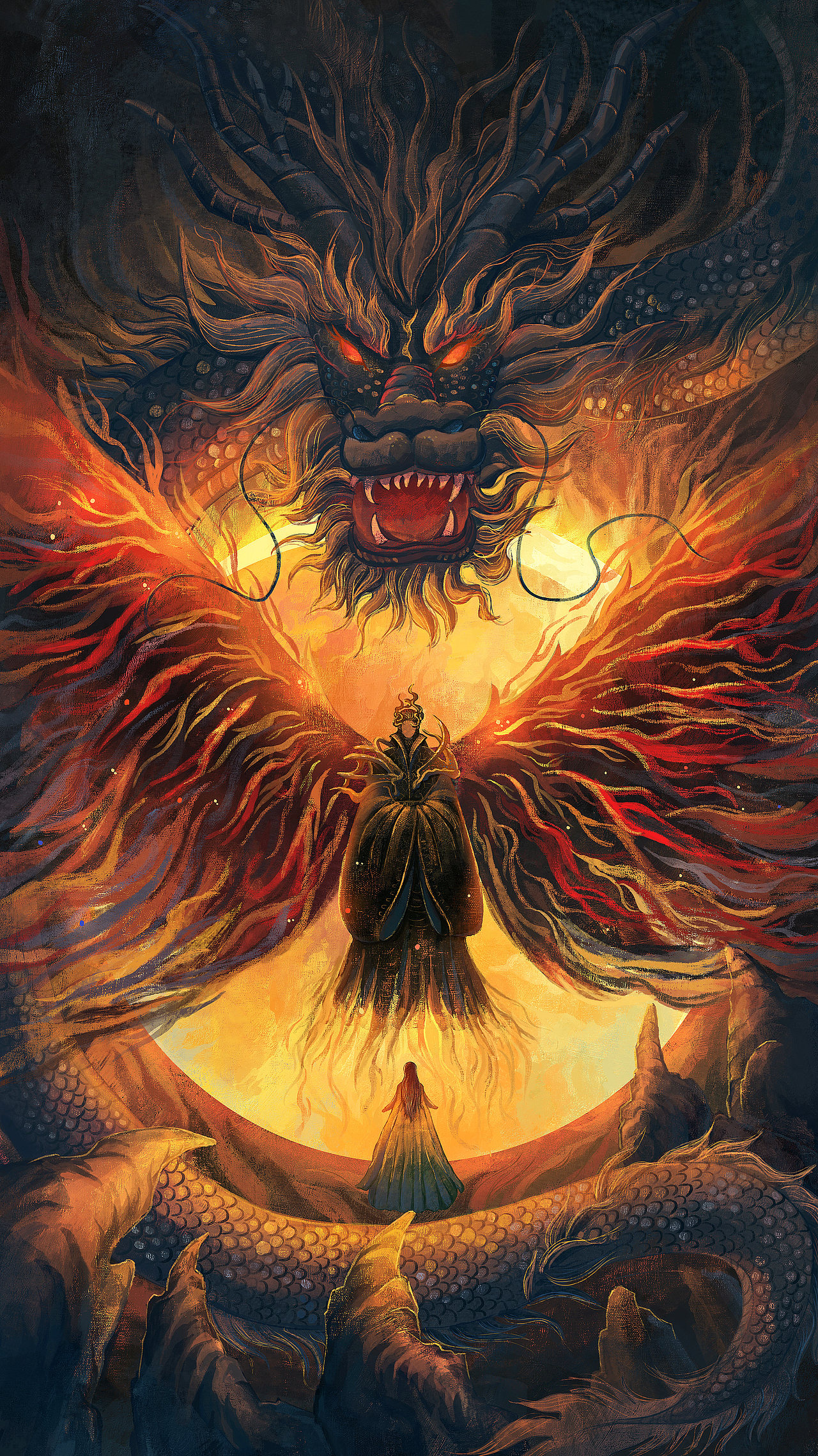 手绘插画-《苍兰诀恭迎月尊归位》（图ZMzYwMzA5NjIw） - 海报 - 站酷设计师丢了蜡笔小B会哭原创素材 - 站酷ZCOOL