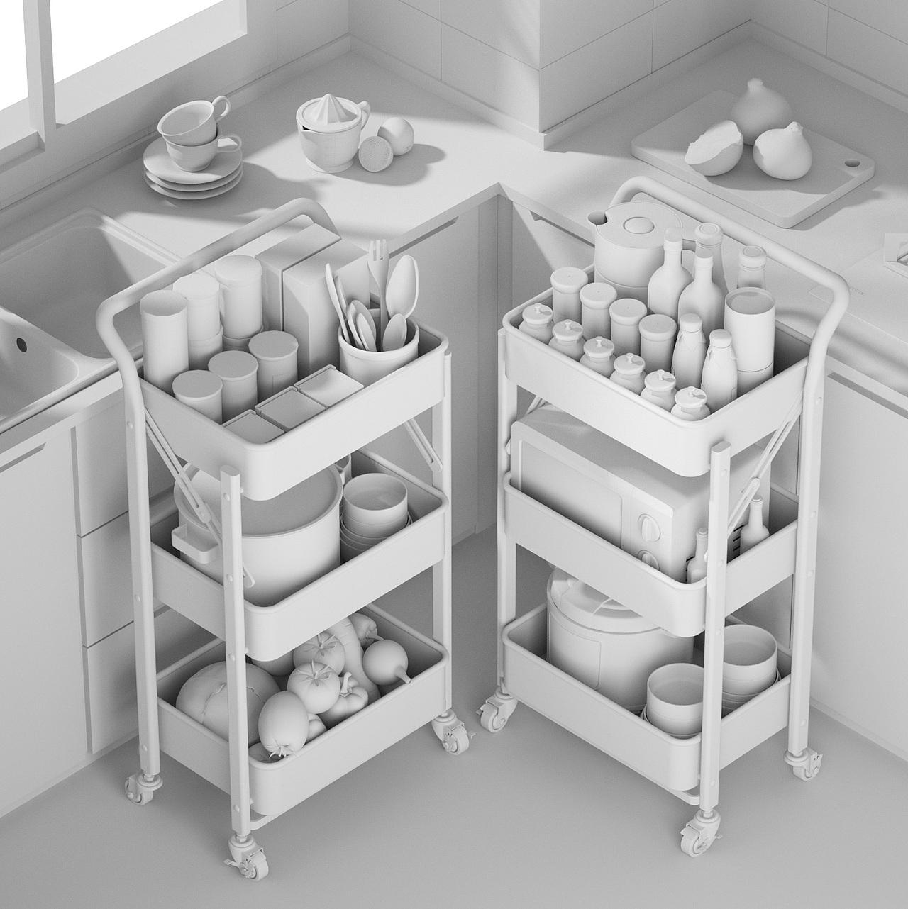 小推车置物架详情