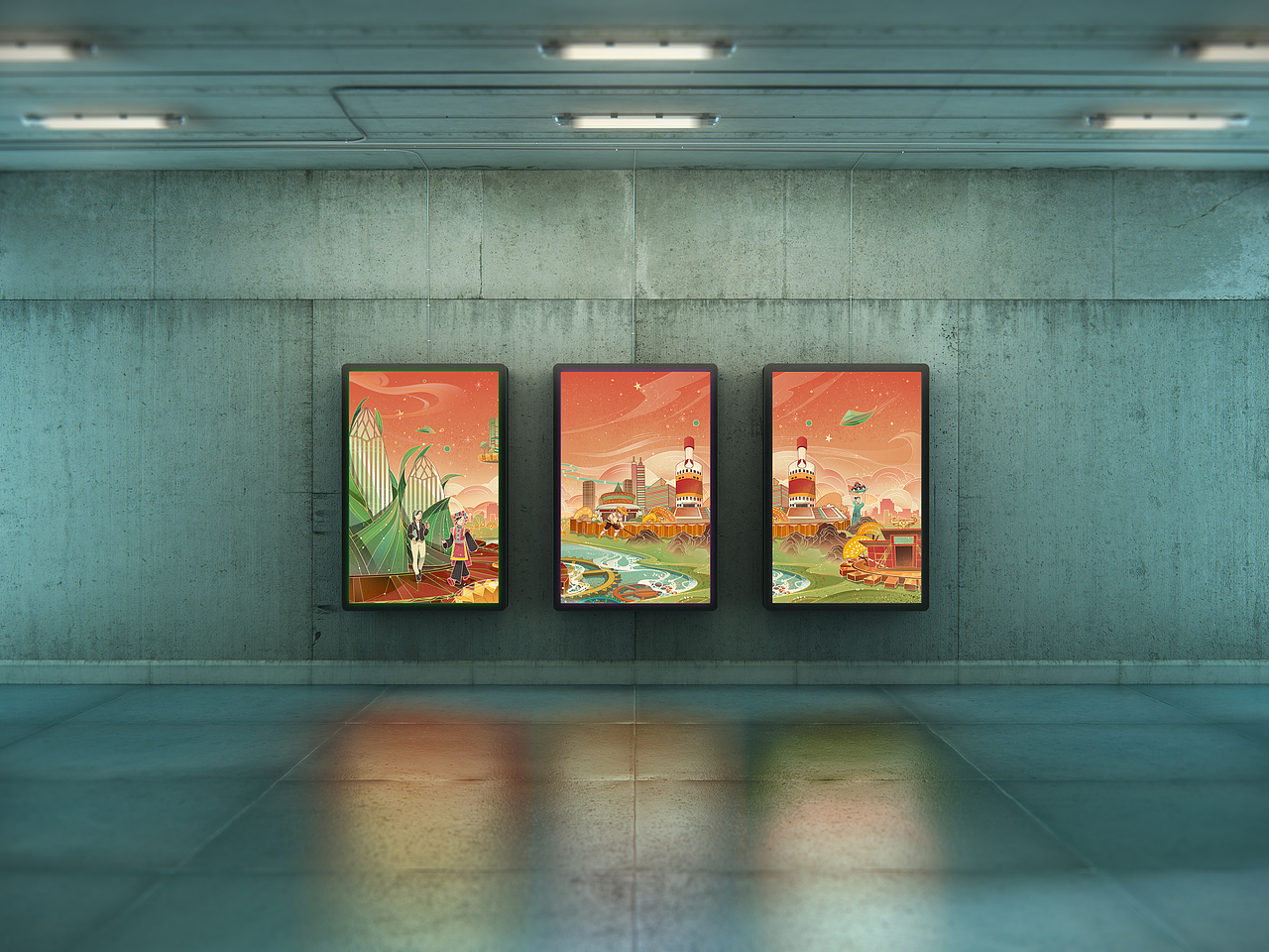 宜宾文旅 | 五一劳动节城市文创包装插画