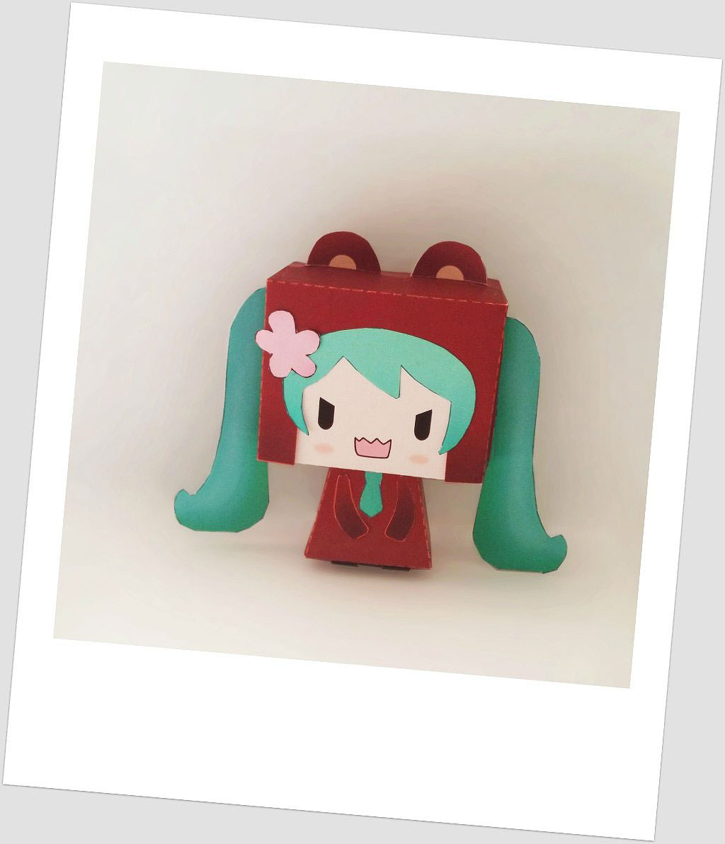 初音方塊人（圖ZMzEwNjEyODI4） - 其他手工藝 - 站酷設(shè)計(jì)師紙模設(shè)計(jì)師JENTC原創(chuàng)素材 - 站酷ZCOOL