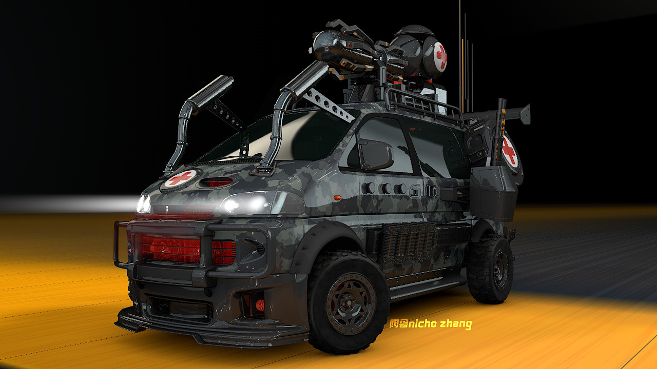 得利卡改装车1994款delica改装火力武装版van旅行车